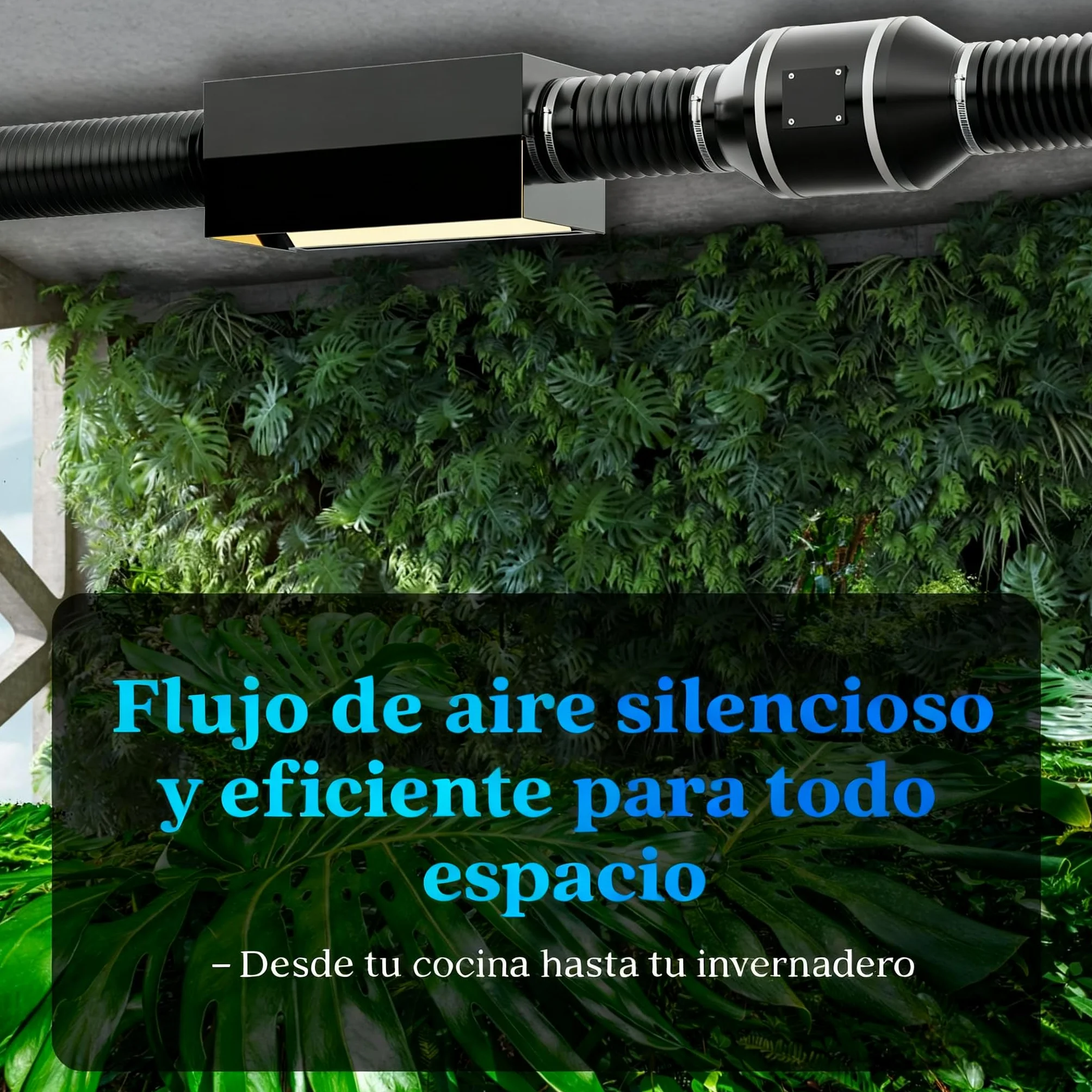 Tubo Ventilación 150mm 5m Negro, Tubo Flexible Aluminio 5 Capas, Silencioso y Resistente al Calor, con Abrazaderas, para Aire Acondicionado Portátil, Cocina, Extractor y Ventilación