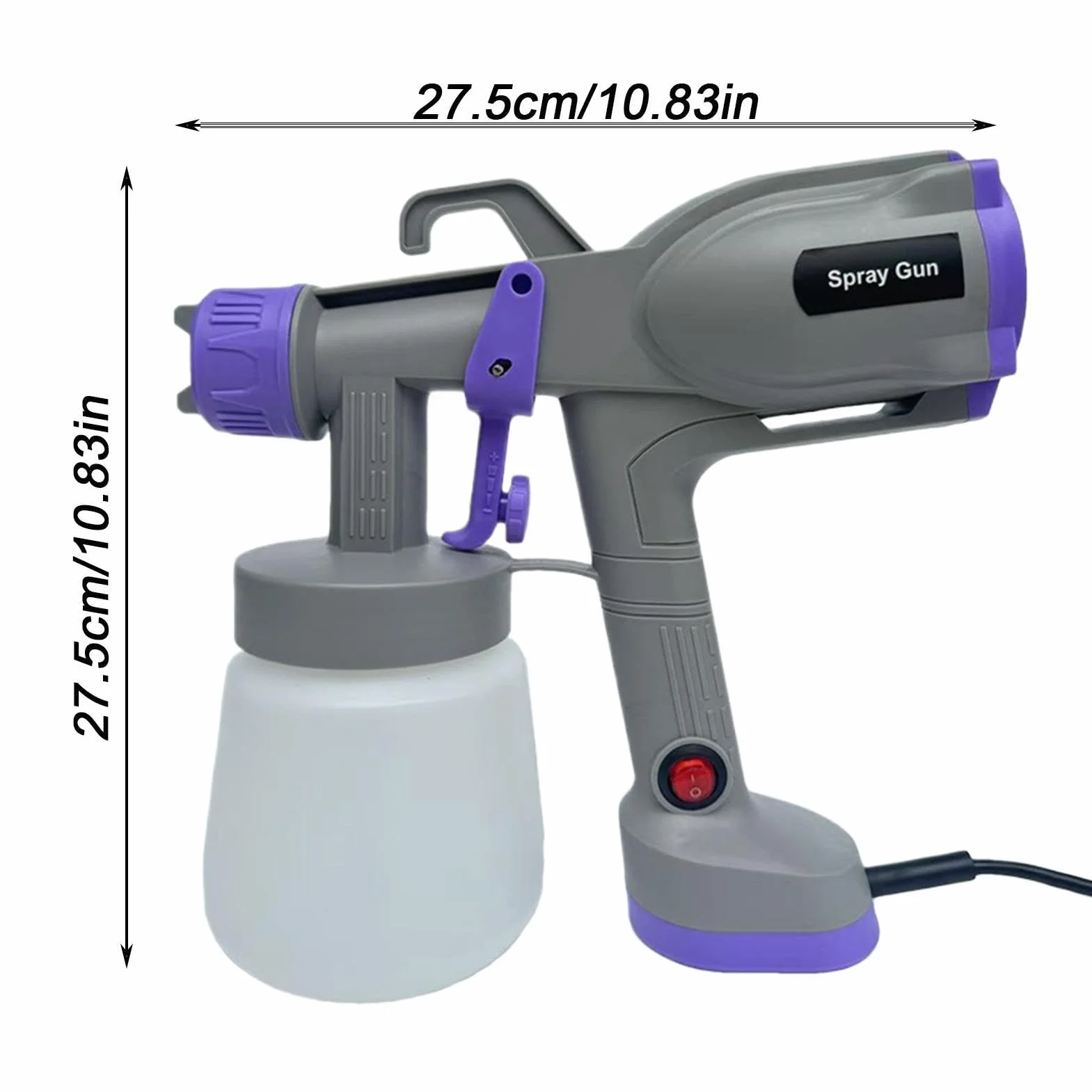Potente Pistola de Pintura, Pistola de Pintura eléctrica | Patrón de pulverización preciso, pulverizador de pintura de resistente, pulverizador de pintura con diseño ergonómic