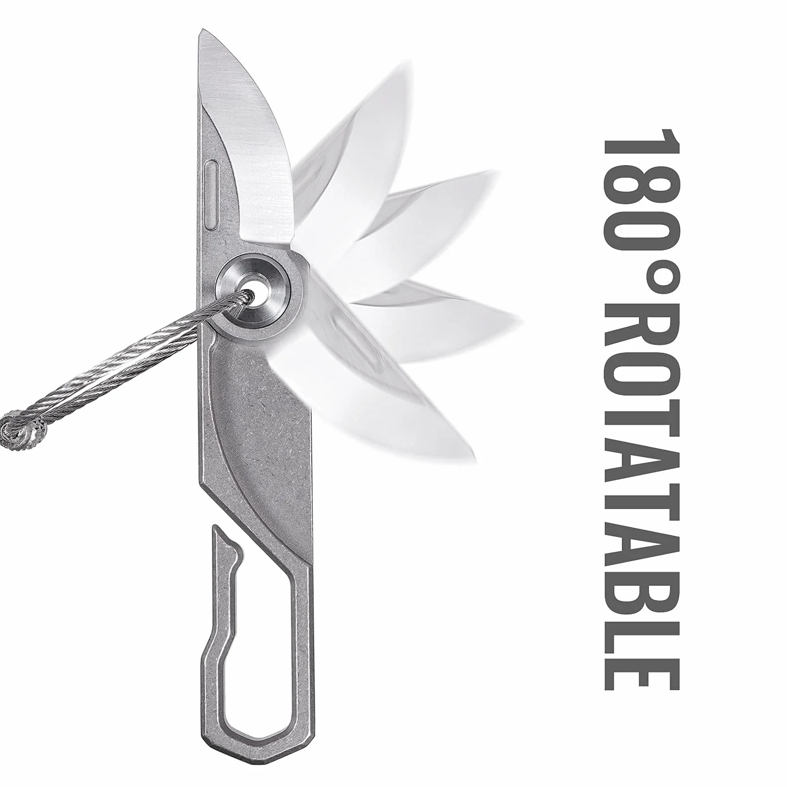 KeyUnity KK00 Mini Cuchillo de Bolsillo Plegable para Hombres - Cuchillo EDC de Titanio Pequeño y con Llavero 0.98 Pulgadas para Camping al Aire Libre de Uso Diario