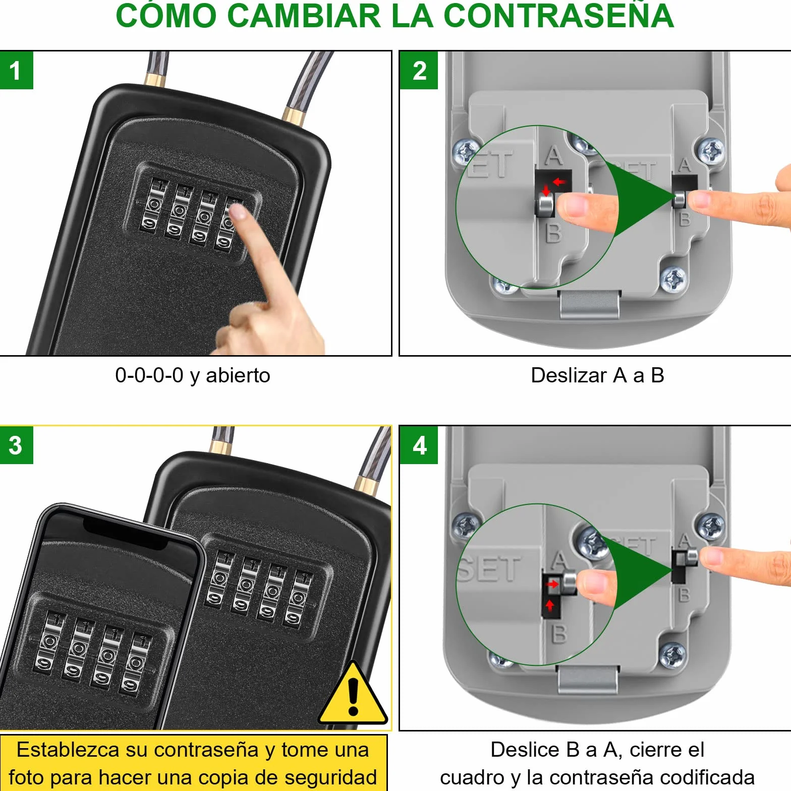 Diyife Impermeable Caja de Seguridad para Llaves, Portátil con Cuerda de Alambre, para Hogar Exterior Oficina