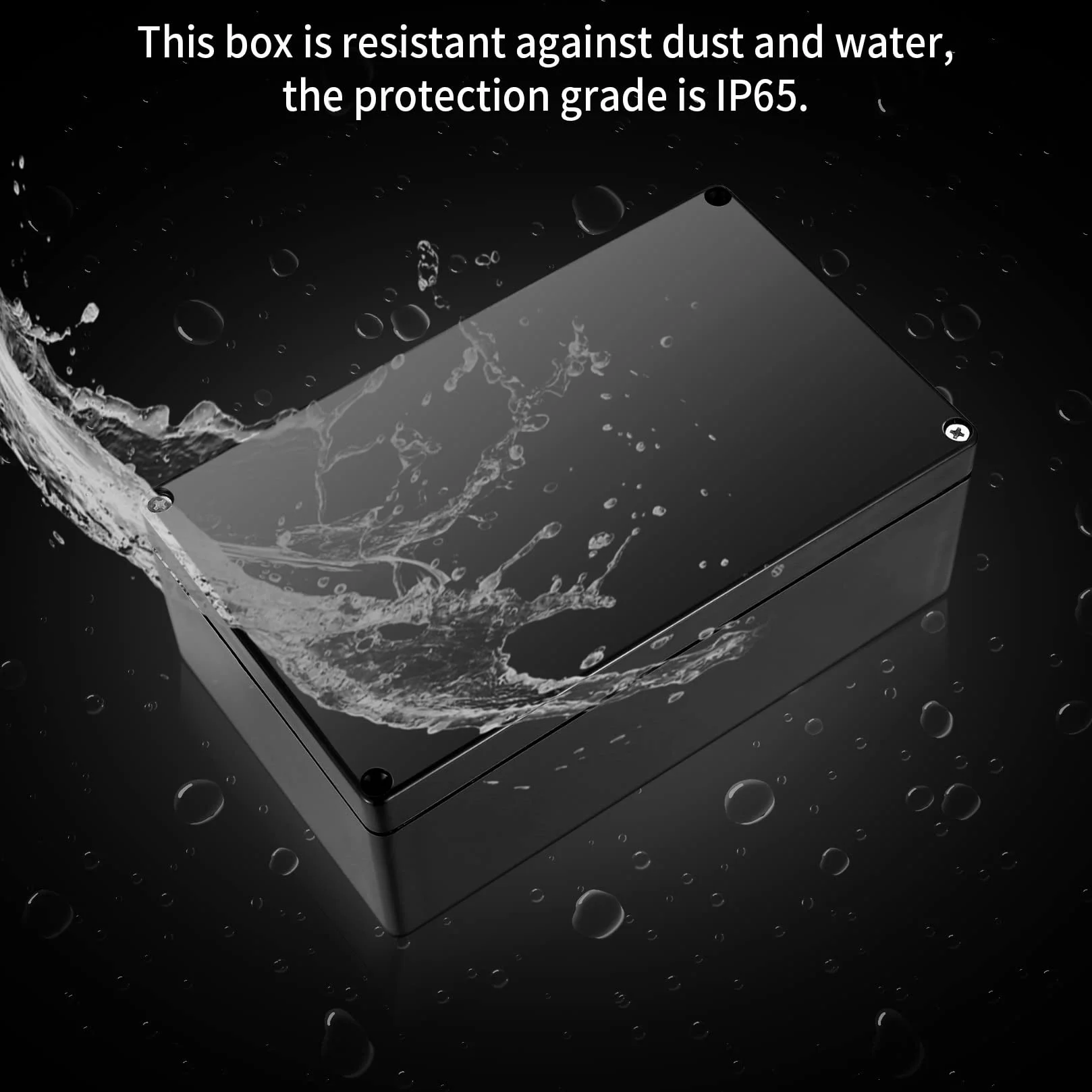 Caja de Conexiones Estanca IP56 Exterior Electrica, Caja de Conexiones de Plástico Conectores de Cable para Iluminación de Exteriores (Negro 20X12X7.5CM)