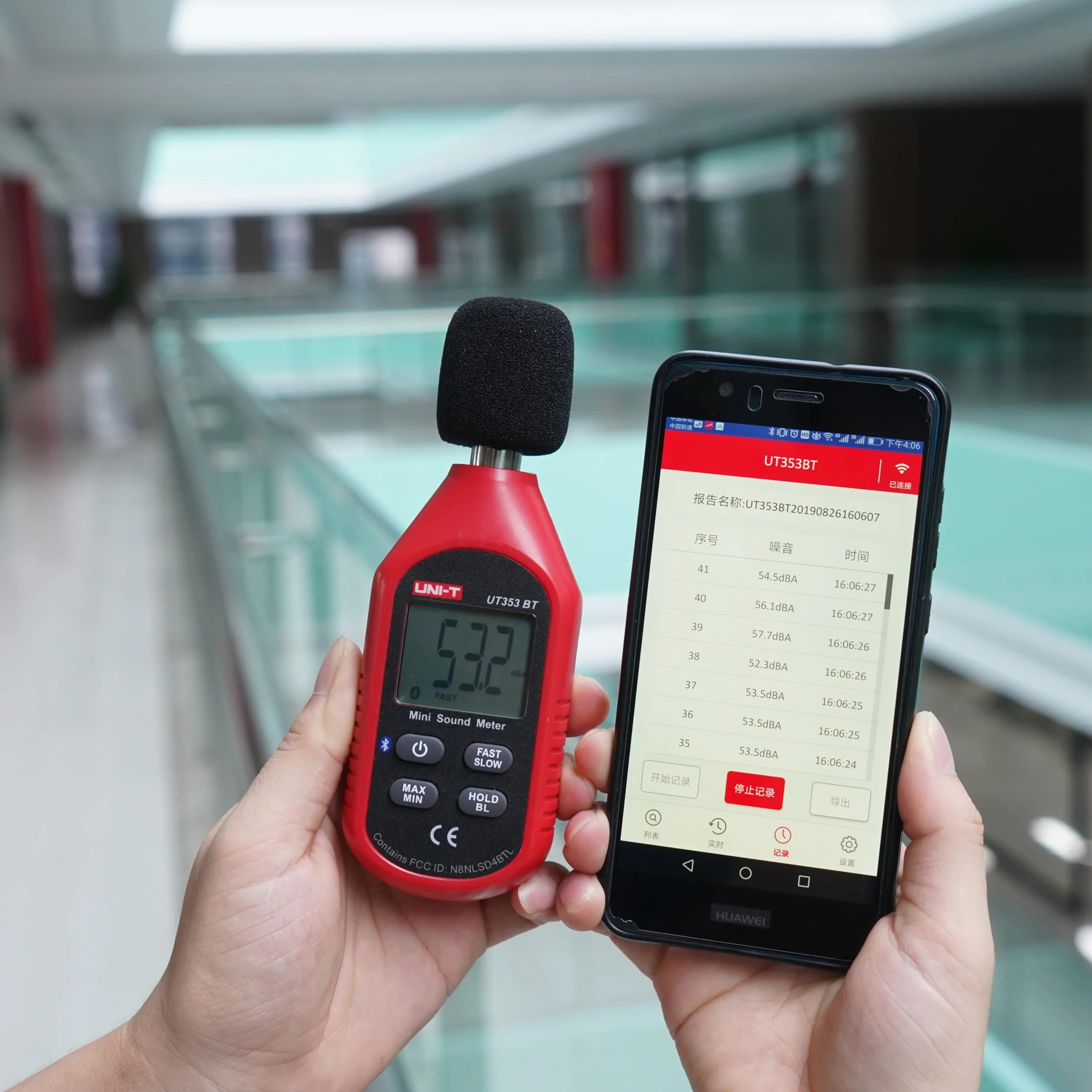 Medidor de nivel sonoro UNI-T UT353BT+ 30-130dB