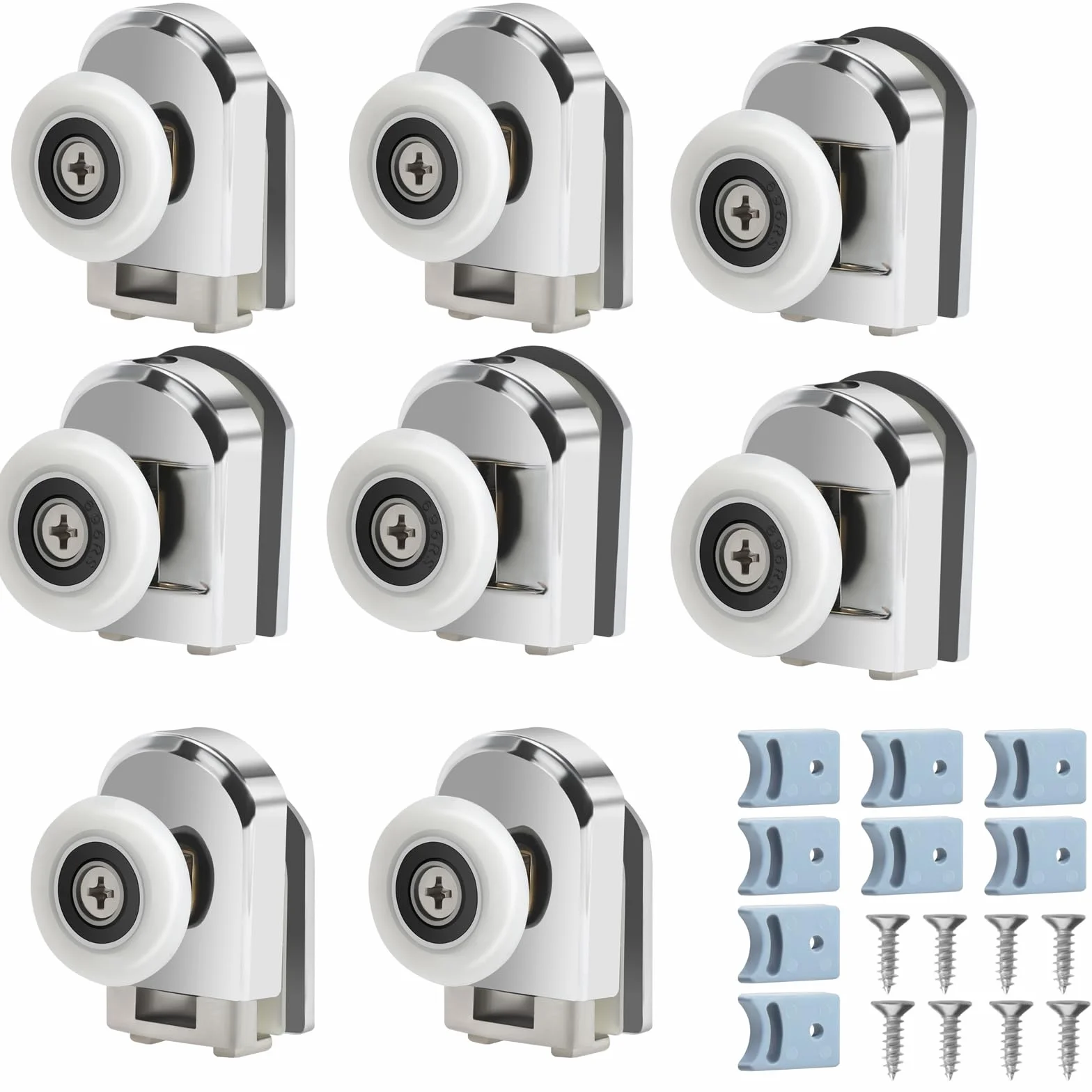 Rodillos para Puertas de Ducha Rodamientos Mampara Ducha 23mm Ruedas Mampara Ducha Ruedas Para Puerta de Ducha Para Puerta Corredera De Cristal Baño 4 Piezas