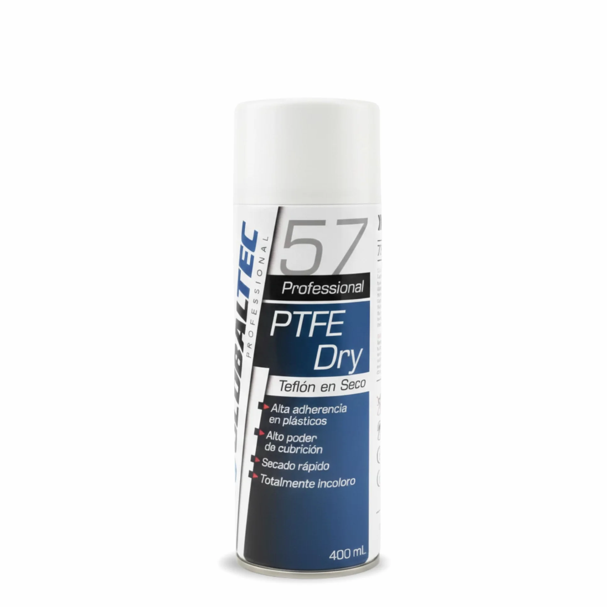 Lubricante de Teflón Seco PTFE Spray Multiusos 400 ml – No Mancha ni Atrae Polvo, Secado Rápido, Antiadherente – Cadena Bici, Cerraduras, Bisagras, Cremalleras, Impresora 3D – Globaltec Professional