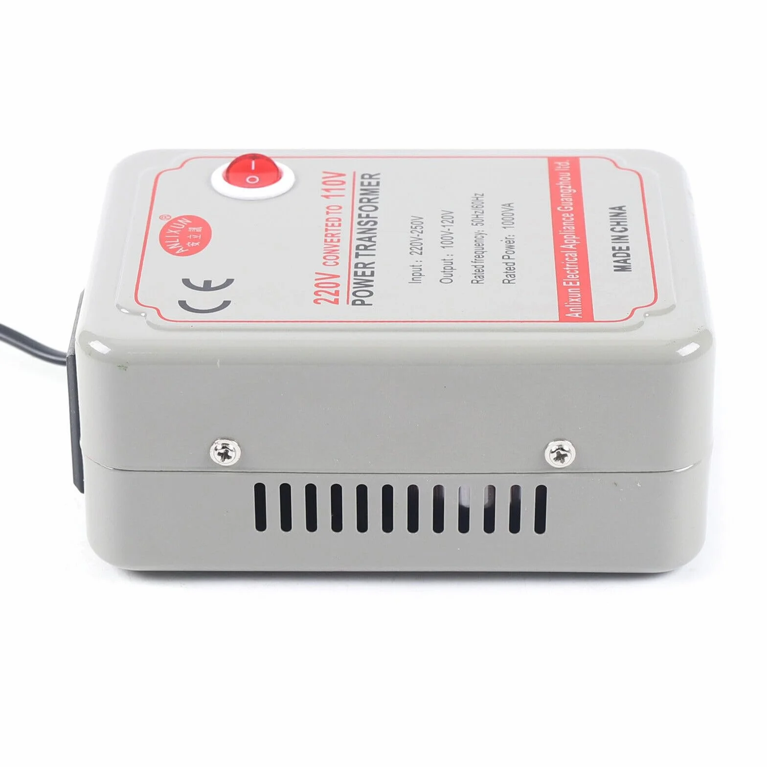 Transformador de voltaje variable potente Convertidor de voltaje Transformador para transformar aparatos eléctricos con un voltaje de 220V-250V en un voltaje de 100-120V.