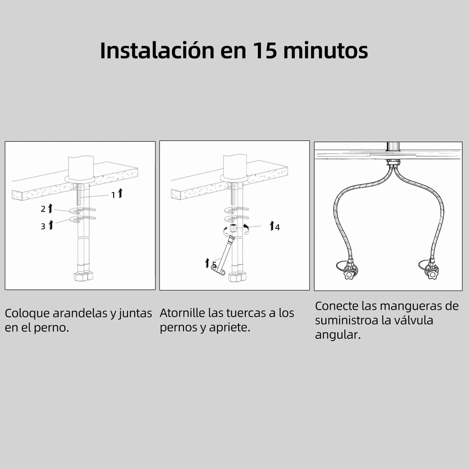 BELZ Grifo de Baño, Grifo de Baño Monomando para Lavabo, Grifo Mezclador de Latón Sólido, Ahorrador de Agua y Duradero, Cromado