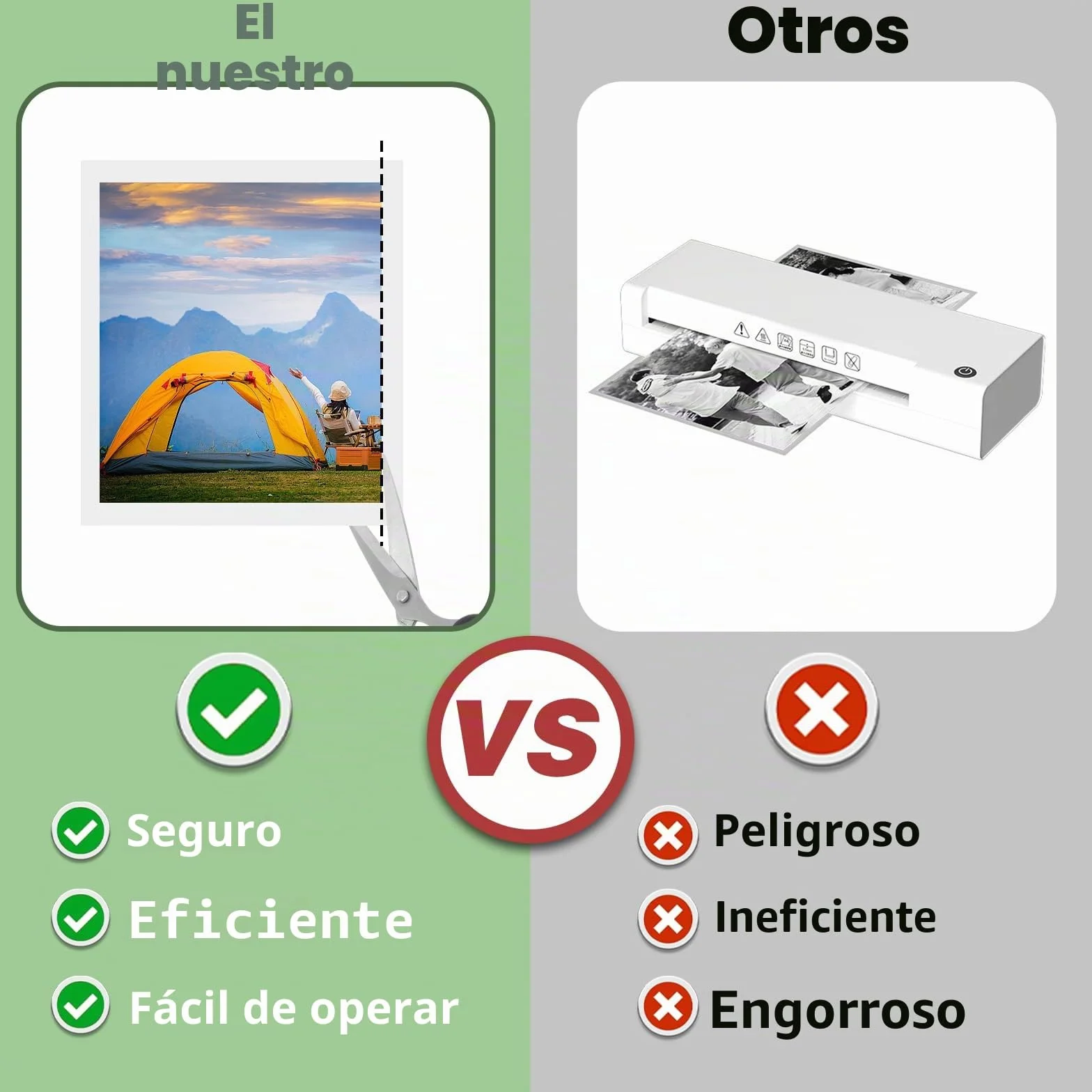 Hojas Laminadas Autosellantes Transparentes Impermeables 6 Pulgadas sin Máquina con Rascador