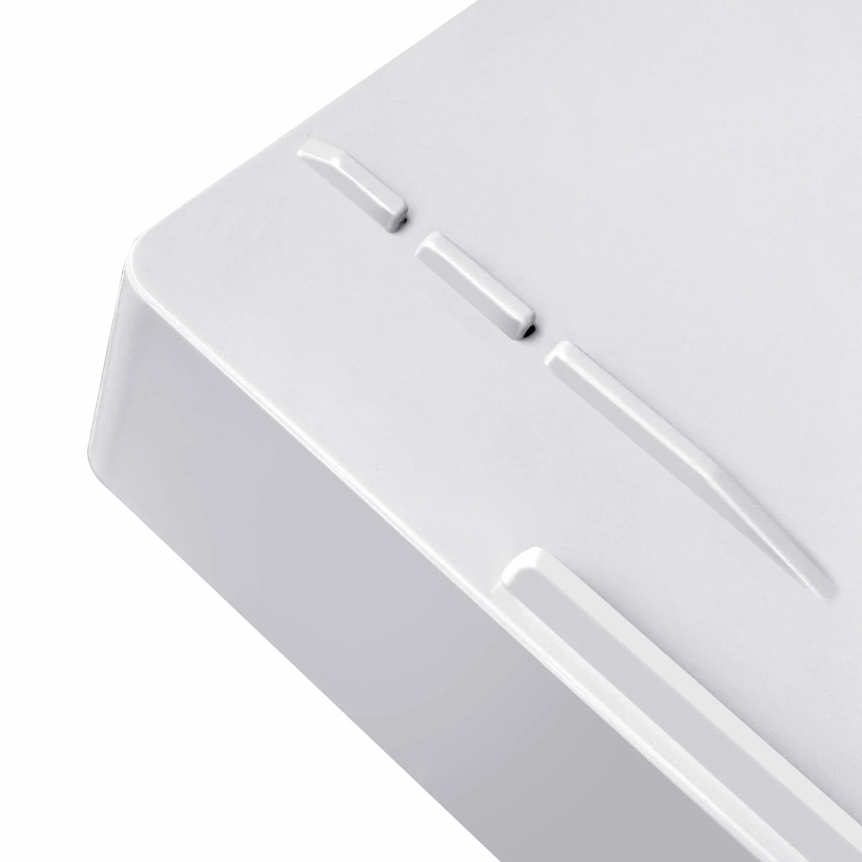 Acrimet Bandeja de Papel Apilable, Organizador de Cartas y Papeles en plastico de Carga Frontal para Oficina (Blanco, 1 Unidad)