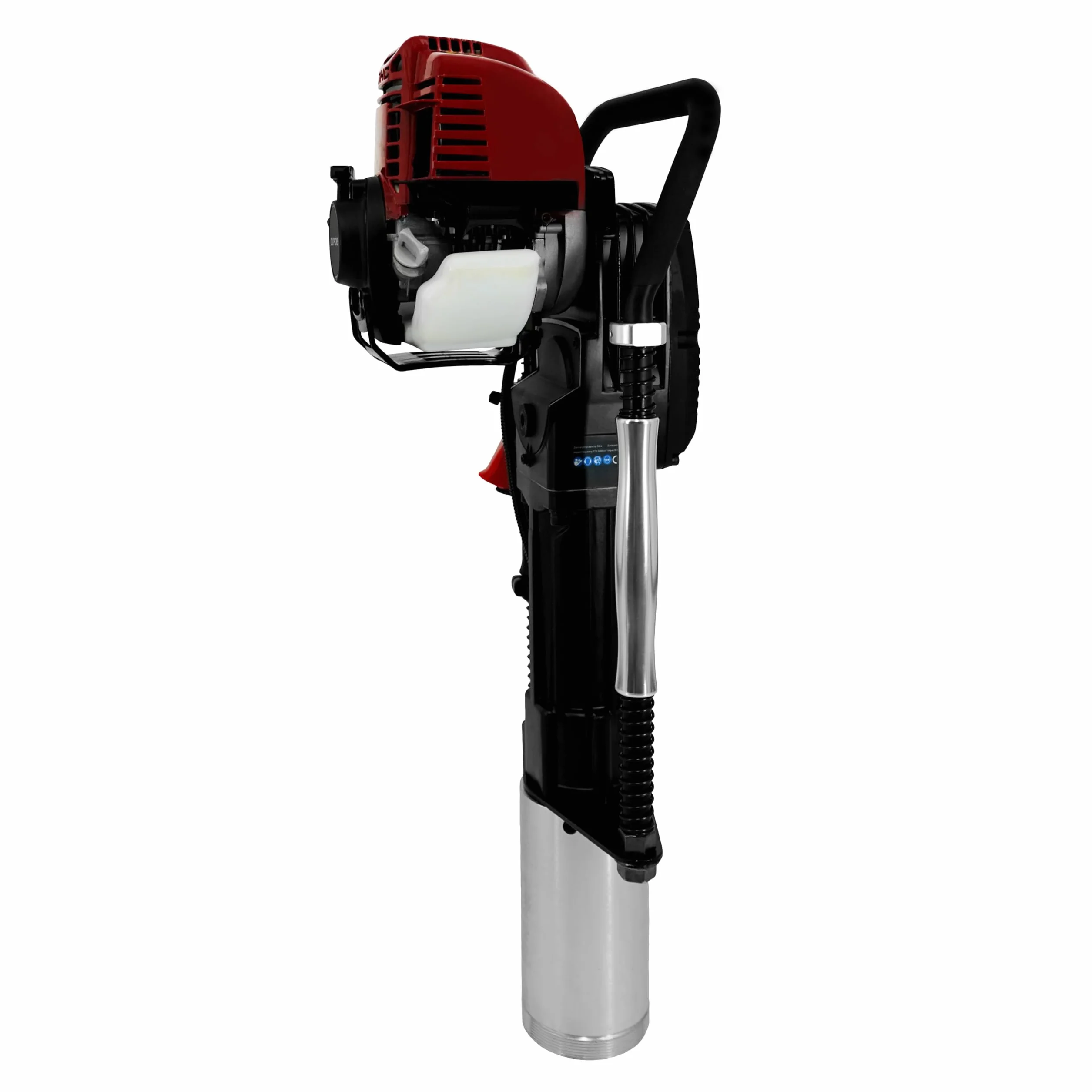 Clavador de poste de gasolina 4 tiempos T-Mech 900W 1,2HP 37,7cc | Fuerza de impacto 1350 rpm | 4 Accesorios 20-49mm, 50-69mm, 70-80mm, 100mm | Estuche con ruedas, Kit herramientas y grasa INCLUÍDOS