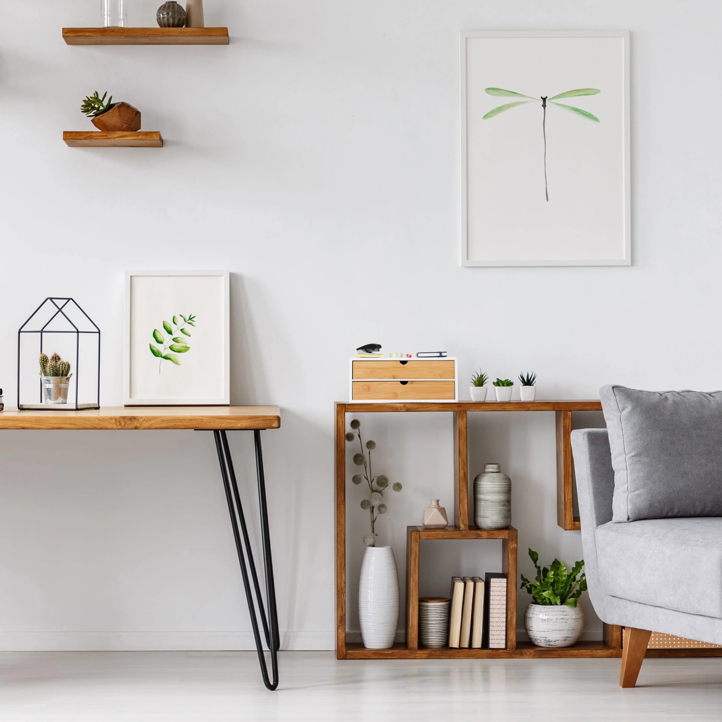 Relaxdays Organizador Escritorio 2 Cajones Bambú MDF 14x33x21cm Natural Blanco