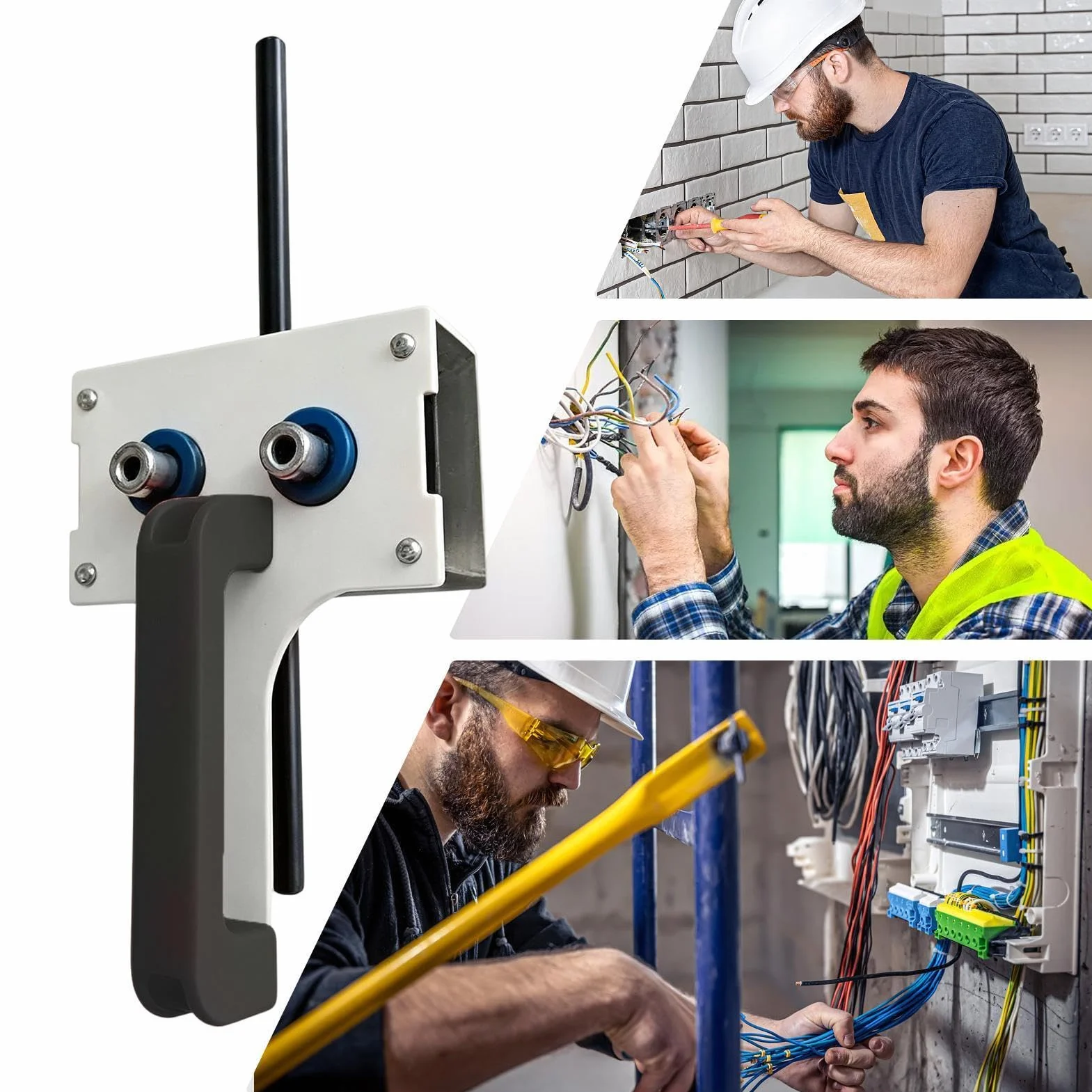 Tiracables | Herramienta Guía Accionada Por Taladro Electricista | Tirador De Cables Para Cableado A Través De Pared | Para Proyectos De Cableado Industrial E Hidroeléctrico Tuberías Metálicas