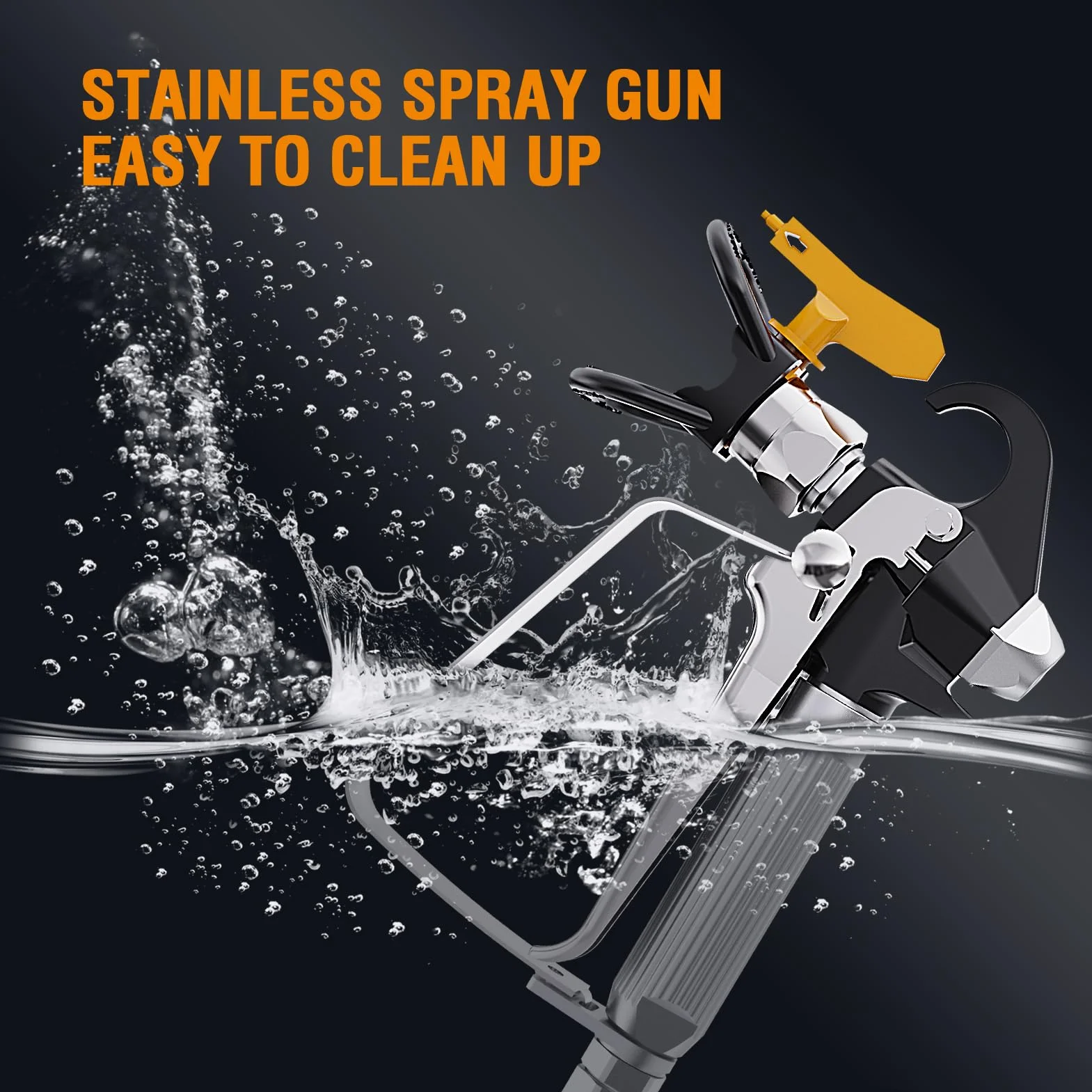 MAXXT Airless Pulverizador de Pintura 1200W Alta presión, Presión Ajustable-medidor de presión, máxima 226 Bar(3300 PSI), |110 m²-20 min|1.6L/MIN, Manguera 7,5 m, para proyectos Grandes/Parede/Techo