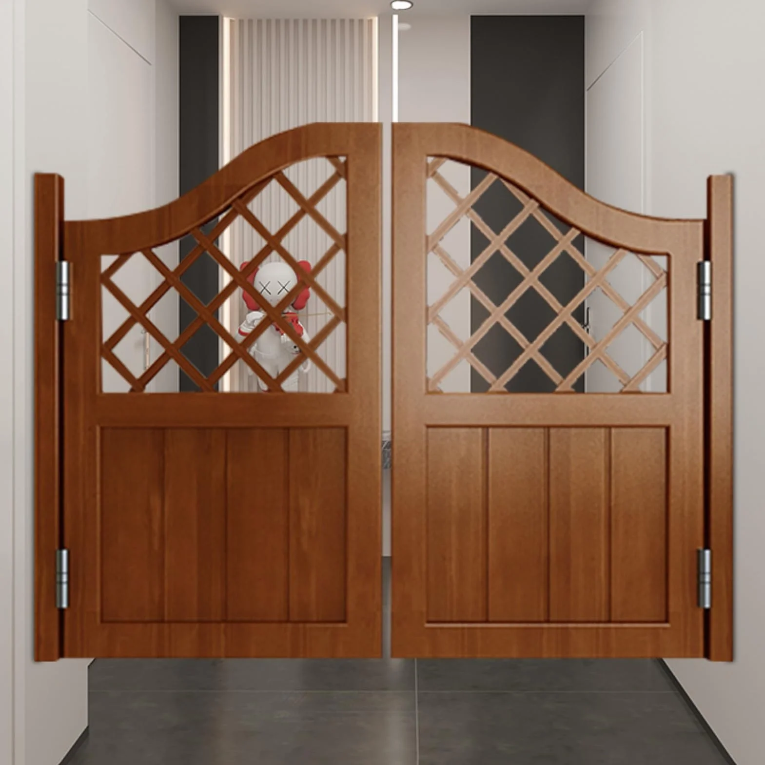Puertas de Bar de Salón Occidental con Ventanas, Puertas Batientes de Café Listas para Instalar, Puerta Abatible Interior de Madera Maciza, para Balcón, Cuarto de Guardarropas, Bar Vaquero ( Color : B