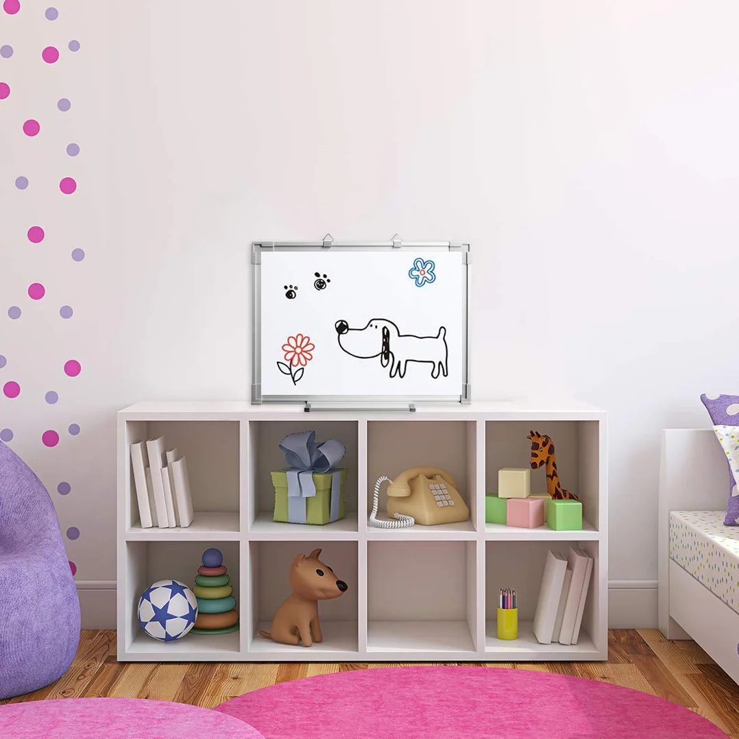 Pizarra Magnética Doble Cara 40 x 30cm A3 Colgante para Hogar Escuela Oficina