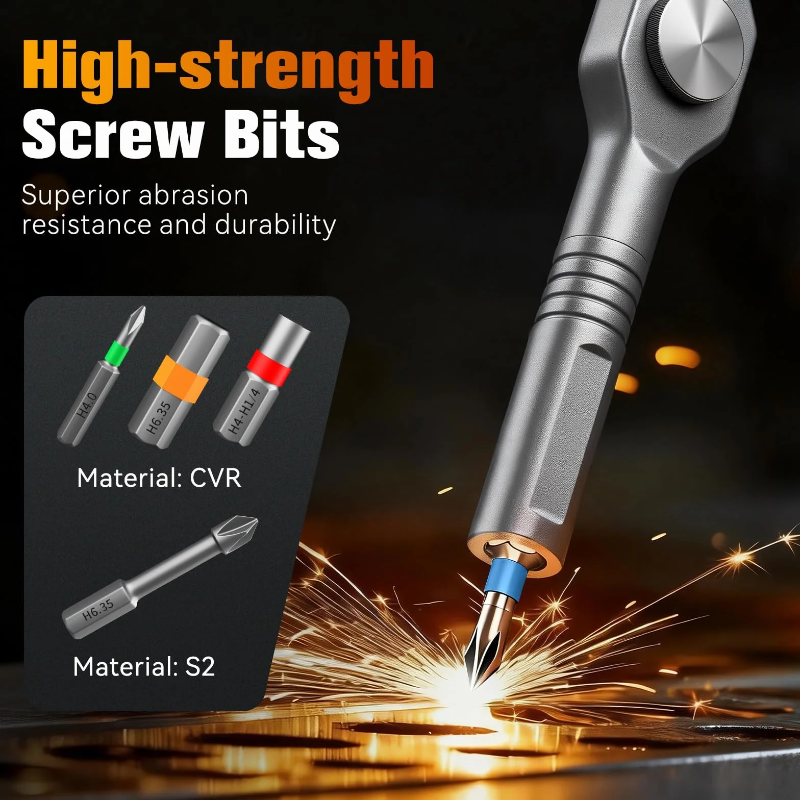 Housolution 66 en 1 Set de Destornillador de Trenza, Mango Desmontable, Cabeza 6,2°, Bits de Acero S2 Combinables, Kit Portátil para Muebles, Ordenadores, Bicicletas, DIY