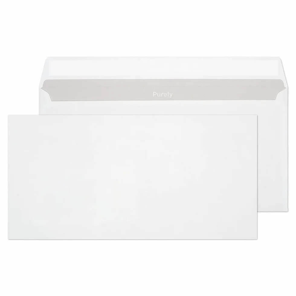 Sobres DL 11x22cm 500 unidades 90 g/m² PEFC blancos tira autoadhesiva