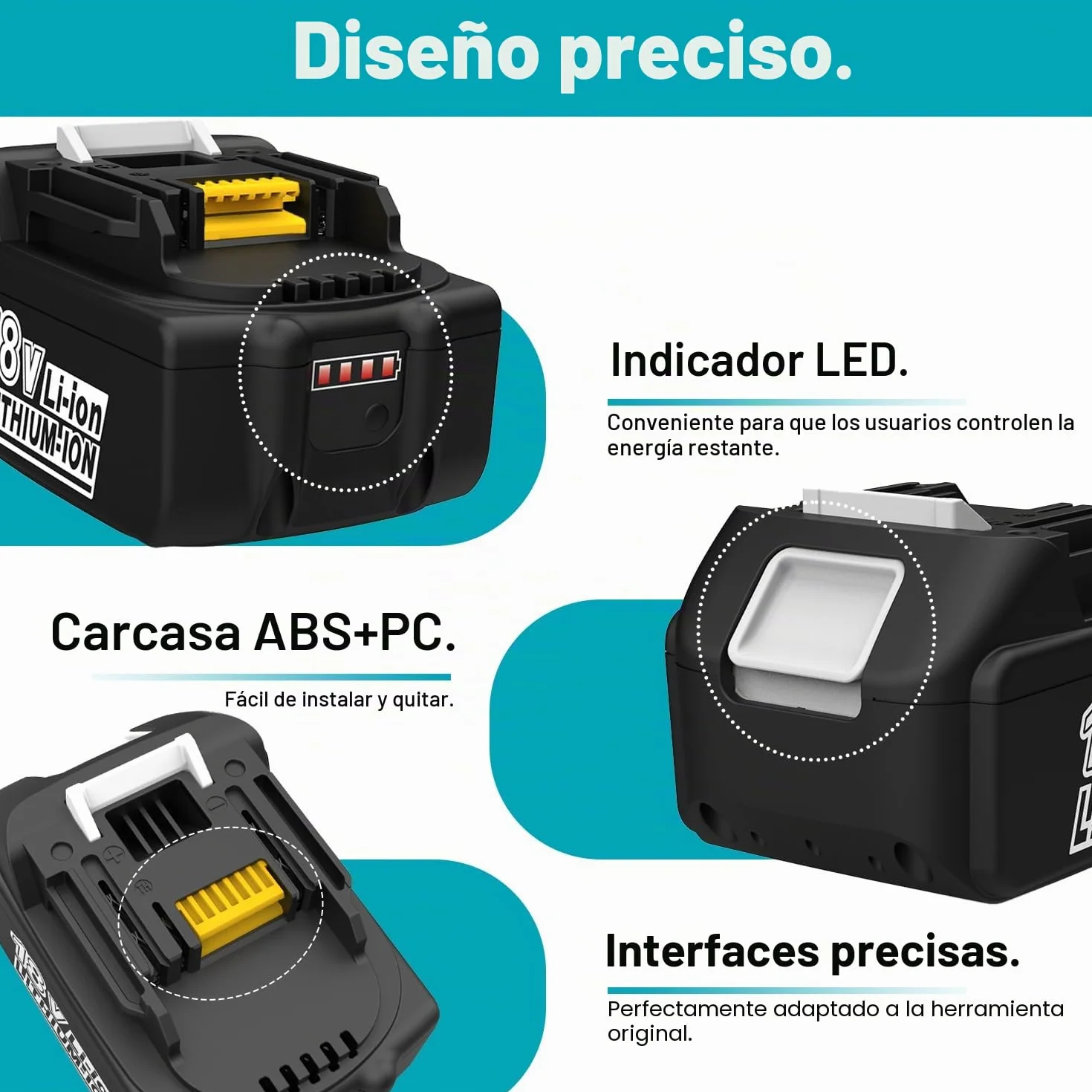 Energup Batería 18V 5.0 Ah con Cargador para Makita Batería 18V BL1850 BL1840 BL1830 BL1820 Compatible con Makita Cargador DC18RA DC18RC DC18RD