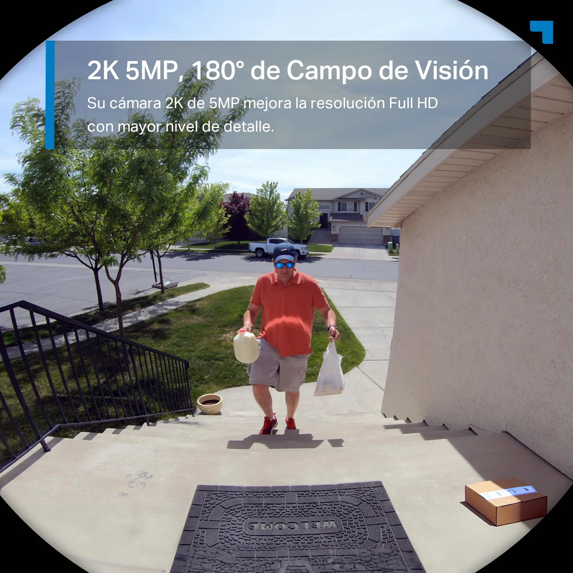 Tapo D235 Timbre Inteligente con Cámara 2K 5MP Visión Nocturna Color Audio Bidireccional IP66