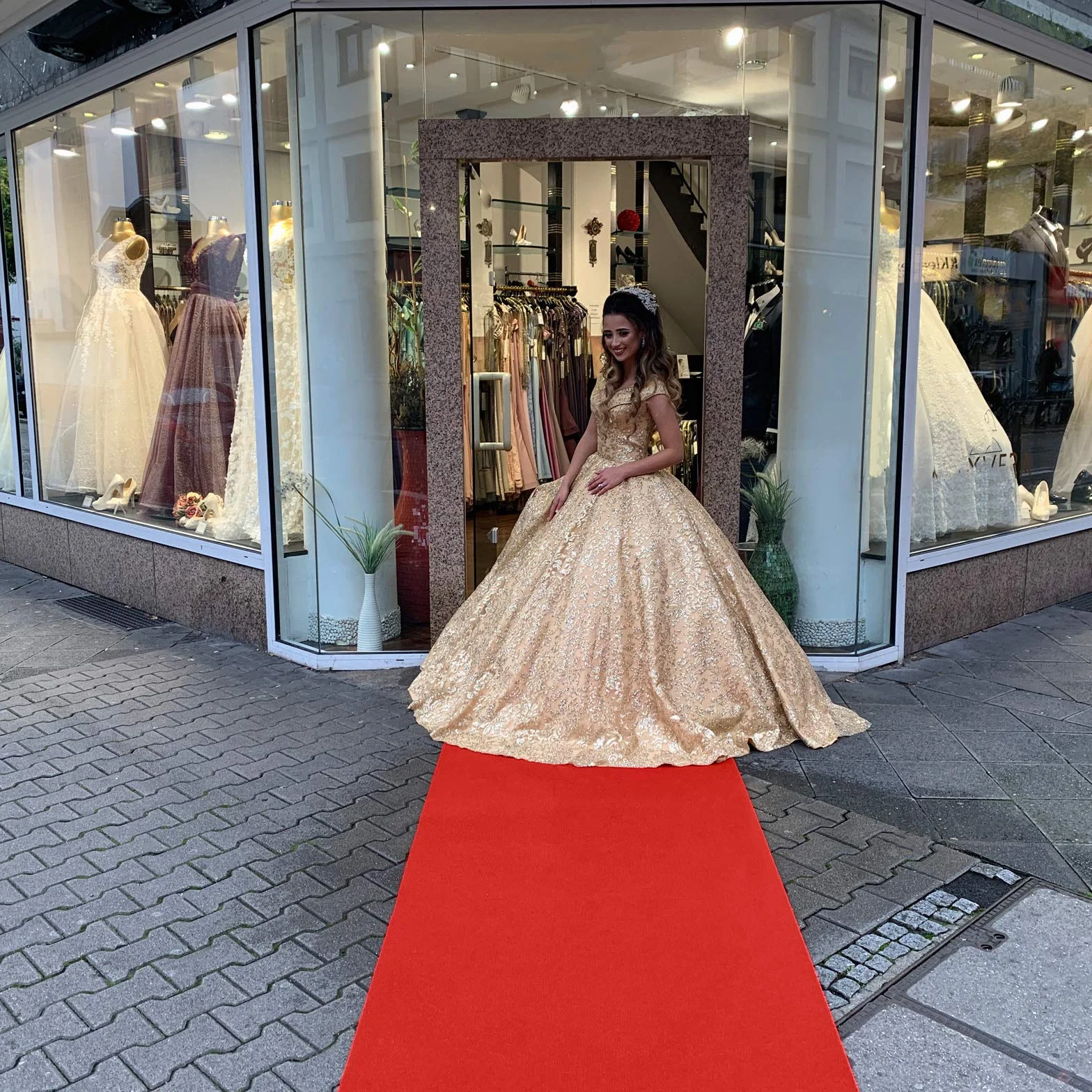 Floordirekt Alfombra para ferias Sintra | Suelo ideal para ferias, bodas y eventos | Alfombra para eventos en muchos colores y tamaños (100 x 2000 cm, Rojo 0711)