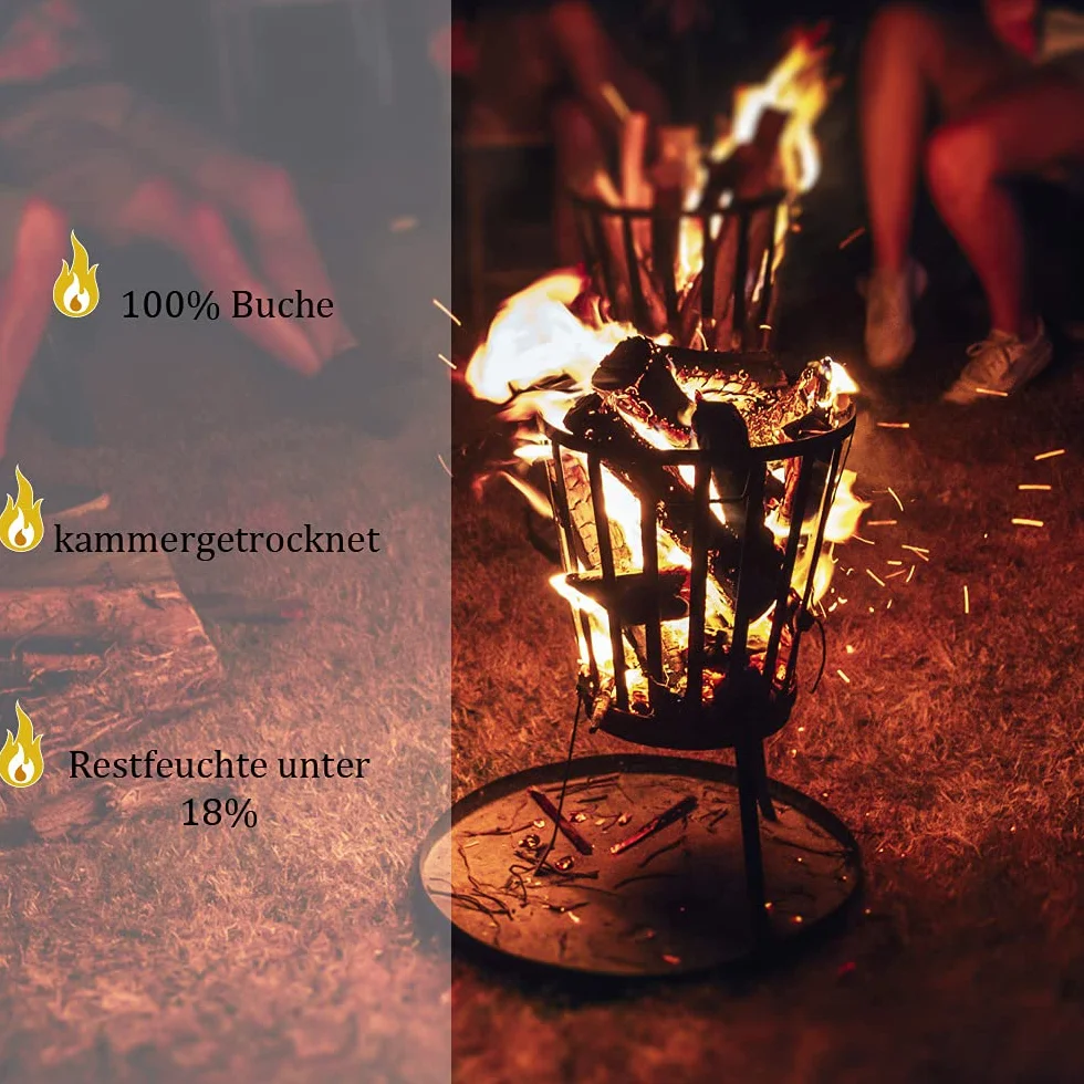 Leña de Haya 30 kg 25 cm para Estufa Chimenea Brasero