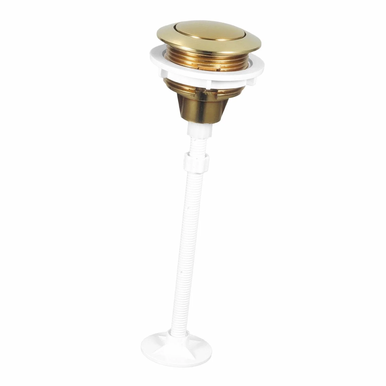 MagiDeal Repuestos para botón de descarga de inodoro, universal, redondo, de 38 mm, botón de un solo pulsador para tanque de inodoro, fácil de instalar para, Oro