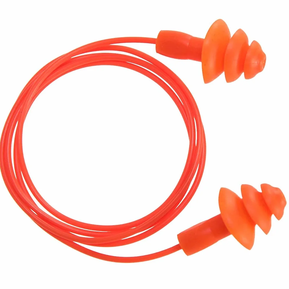 Portwest Tapones Reutilizables De Tpr, Con Cordel (50 Pares), Color: Naranja, EP04ORR