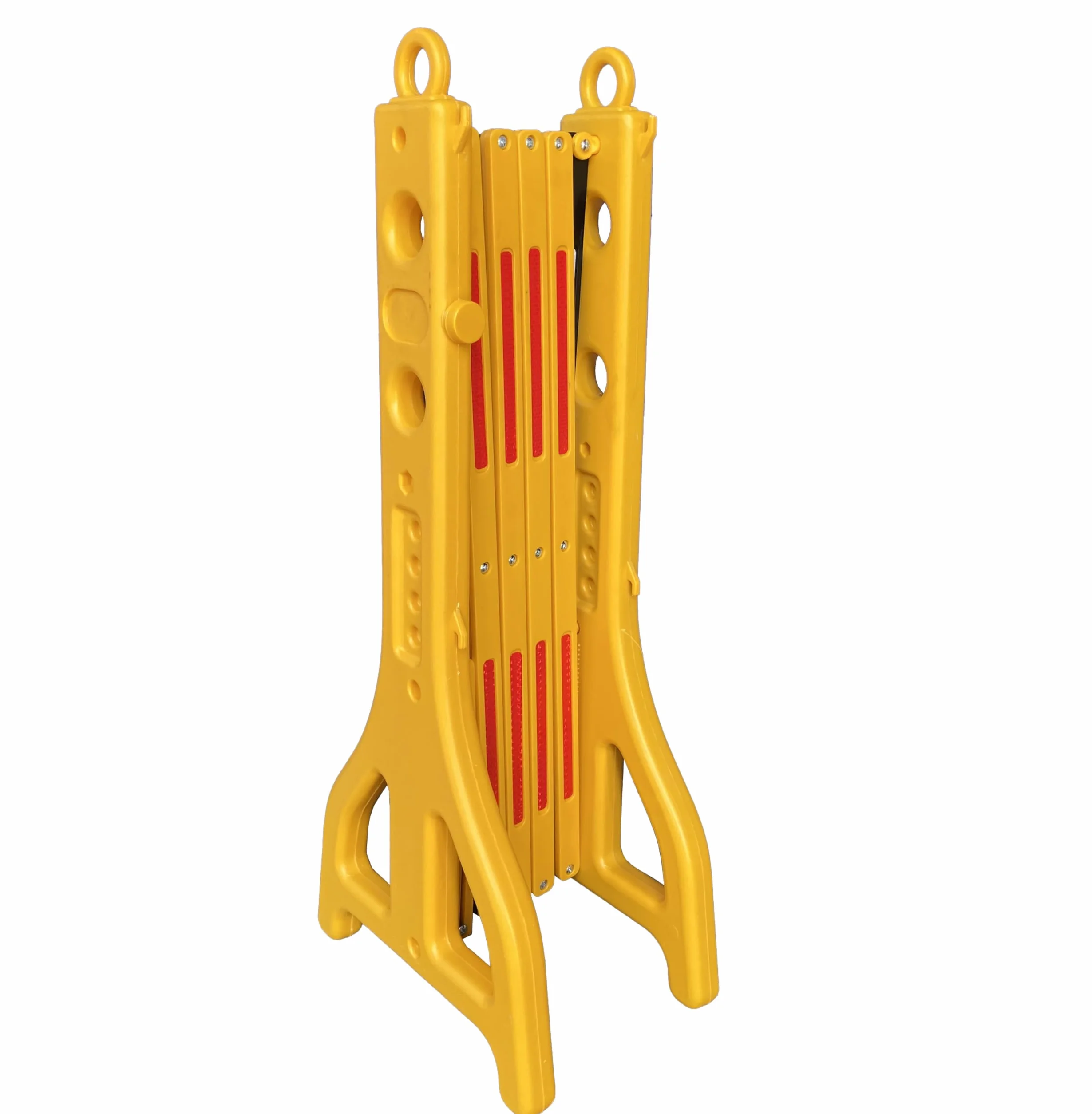 Valla extensible de plástico polipropileno amarilla y negra rellenable con agua 3 unidades