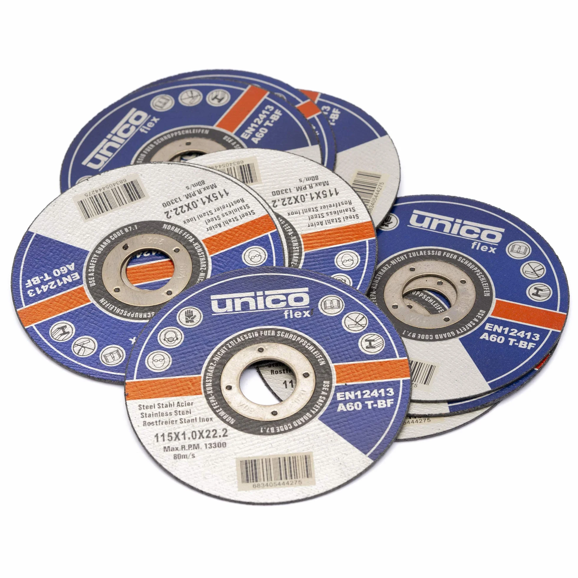 50 discos de corte 115 de metal, 50 discos de corte de 115 x 1,0 mm, discos flexibles 115 de metal fino de 1 mm, orificio: 22,23 mm, para amoladora angular o de corte