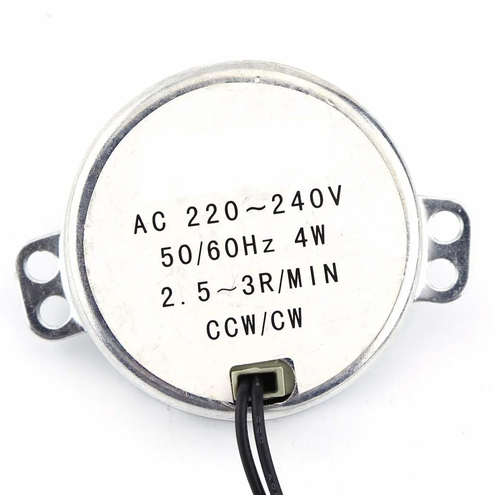 Motor Sincrónico 4W AC220-240V 50/60Hz CCW/CW 2.5-3RPM