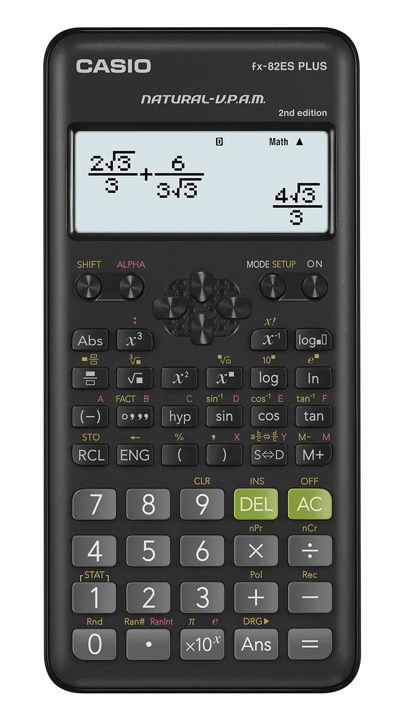 Casio FX-82ES Plus-2 Calculadora científica 252 Funciones Negro