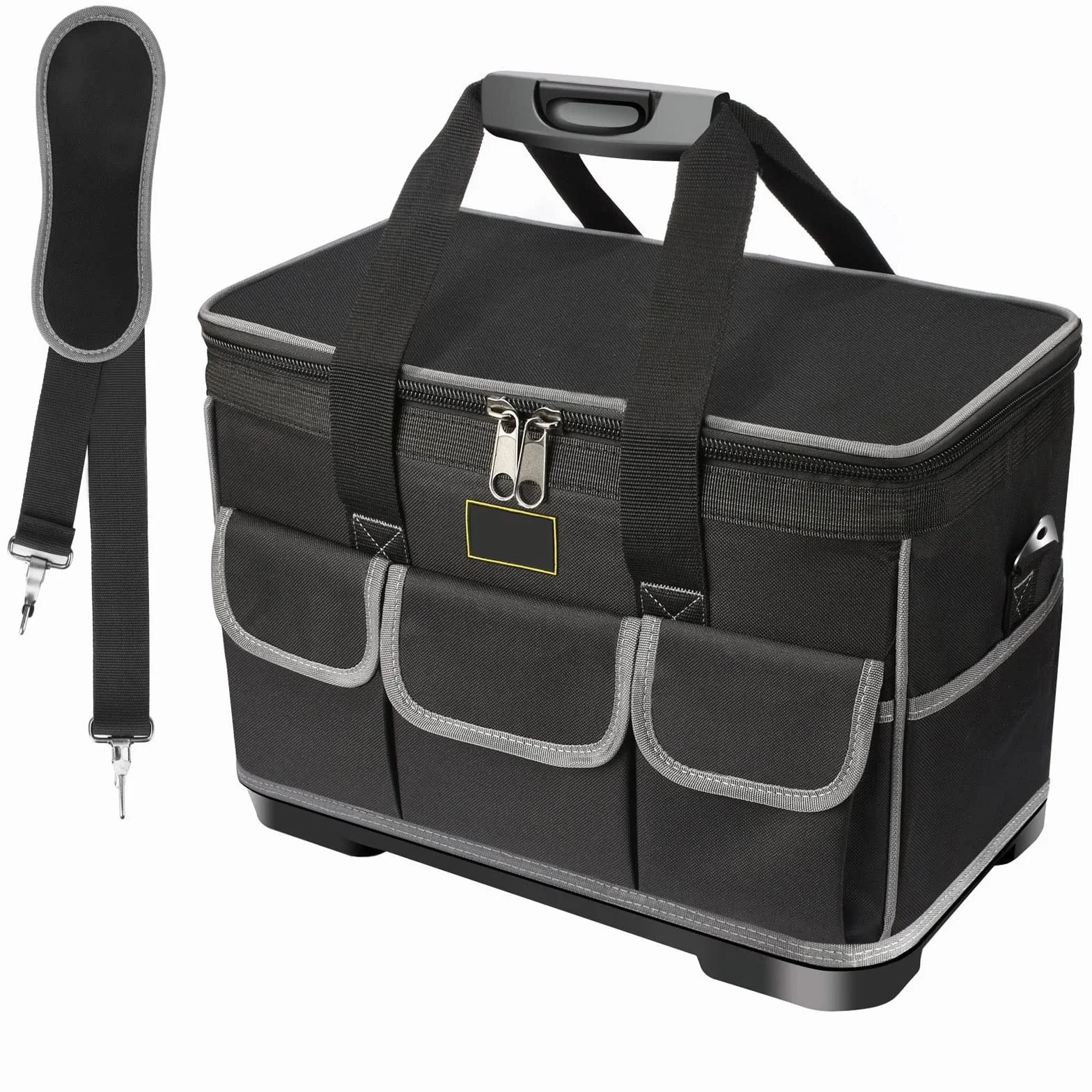 Regalo impermeable y plegable para el día del padre, electricista, grande, negro, con bolsillo interior, incluye correa para el hombro