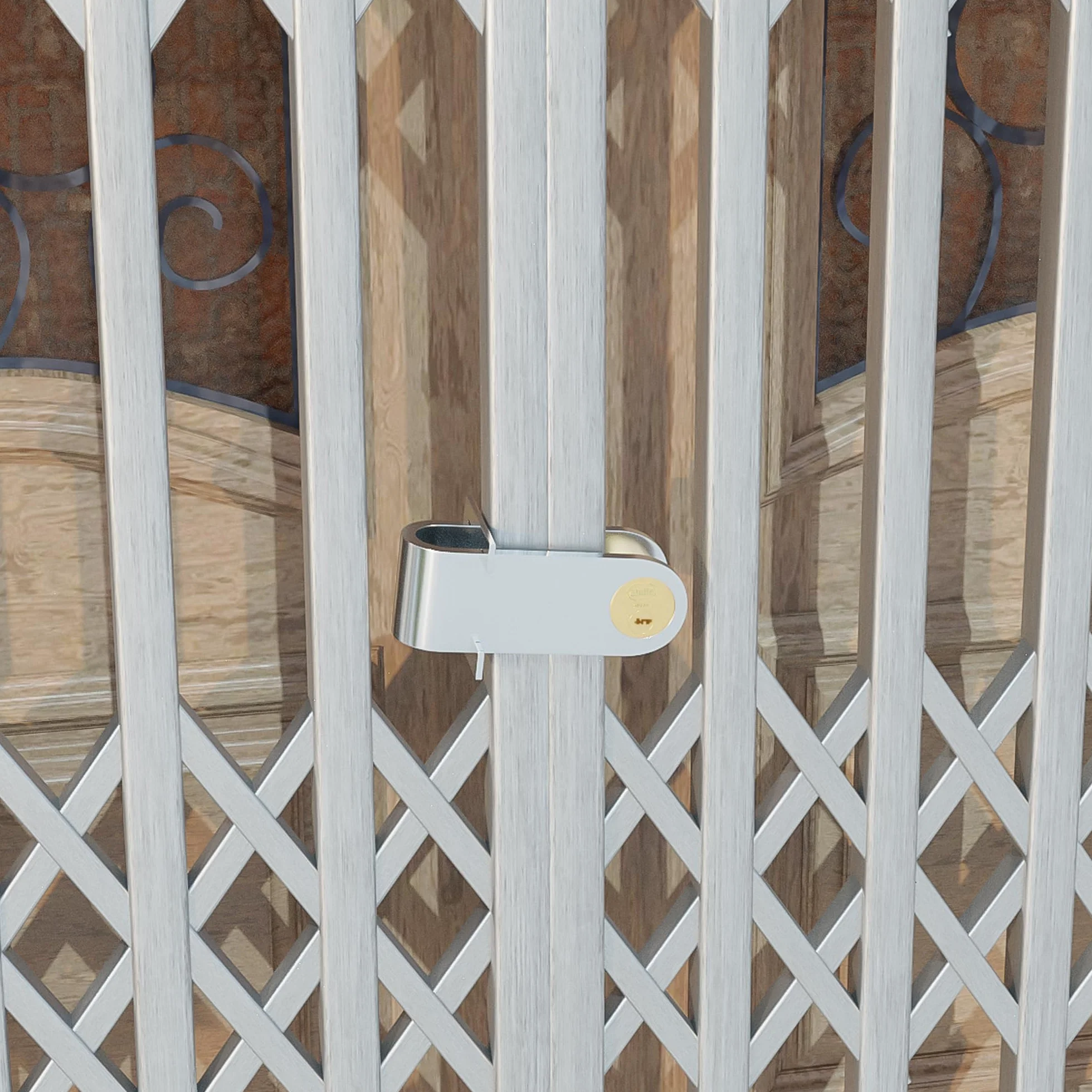 Amig - Cerradura de Alta Seguridad Modelo 680 para Puertas de Ballesta - Latón Cromado Brillo - Incluye 3 Llaves de Puntos - 115 x 40 mm - Ideal para Cierres Extensibles y Cancelas