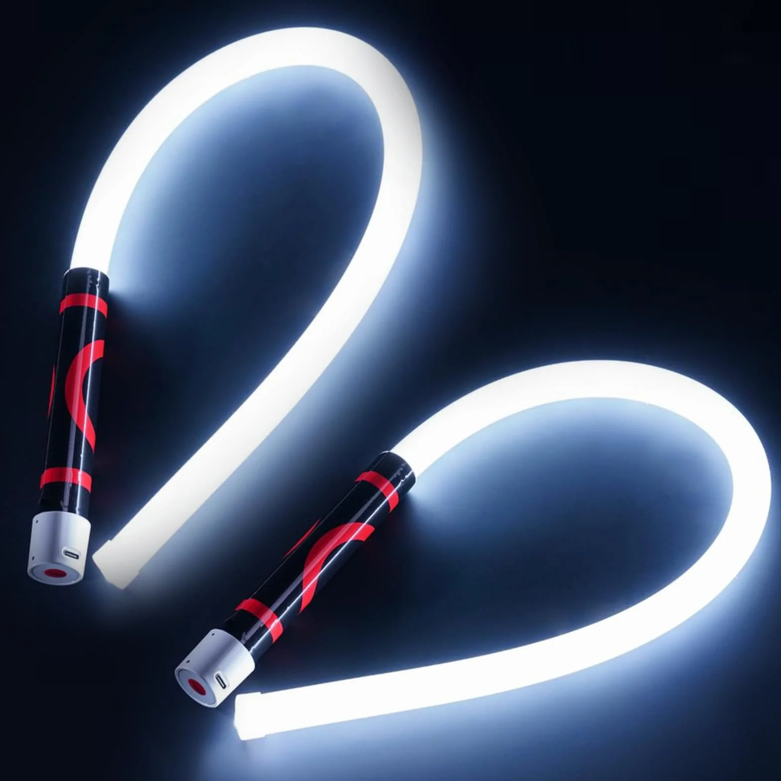 Barra de luz LED flexible de 30 pulgadas, 2 luces de trabajo flexibles superbrillantes con 3 modos, linterna LED recargable manos libres para espacios reducidos, reparación de automóviles, inspección