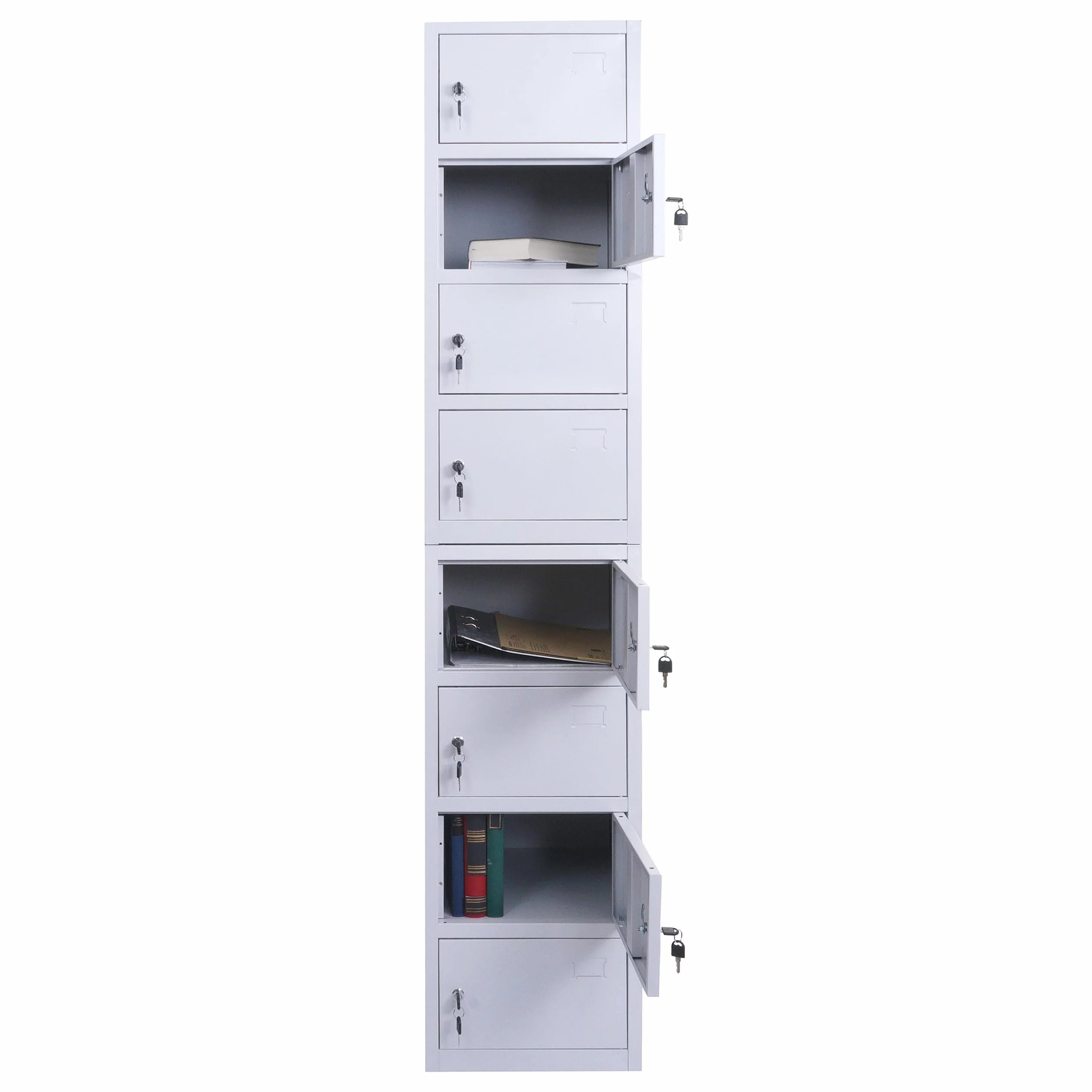 Mendler HWC-L61 Taquilla multiusos metal 180x38x42 cm gris