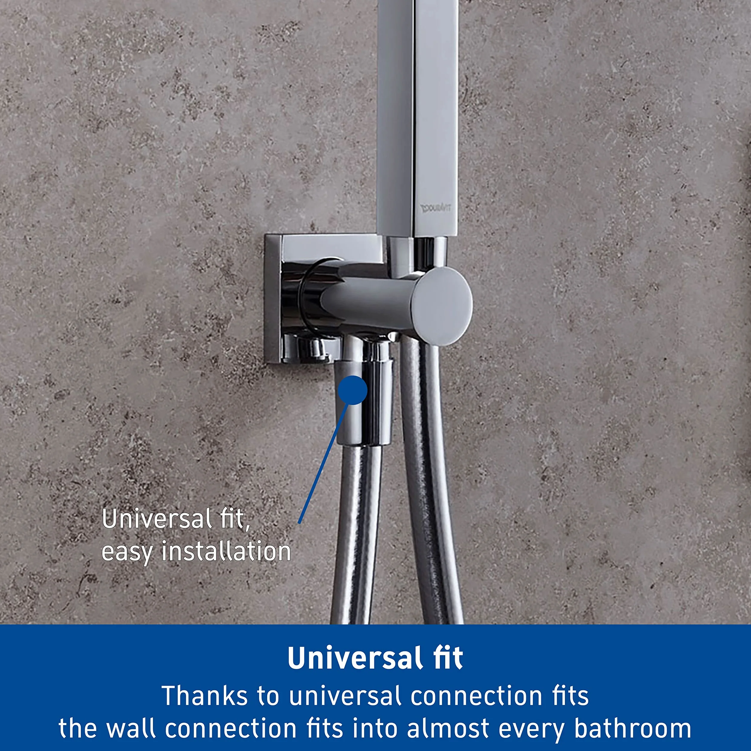 Duravit Codo de conexión a la pared cromo