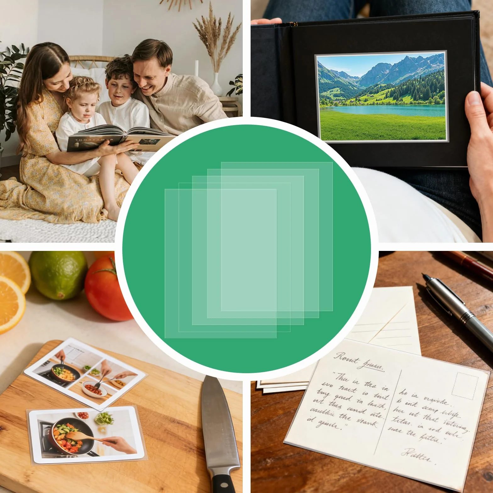 Fundas Transparentes 13 x 18 cm, Láminas Protectoras Plástico Impermeable para Fotos y Tarjetas