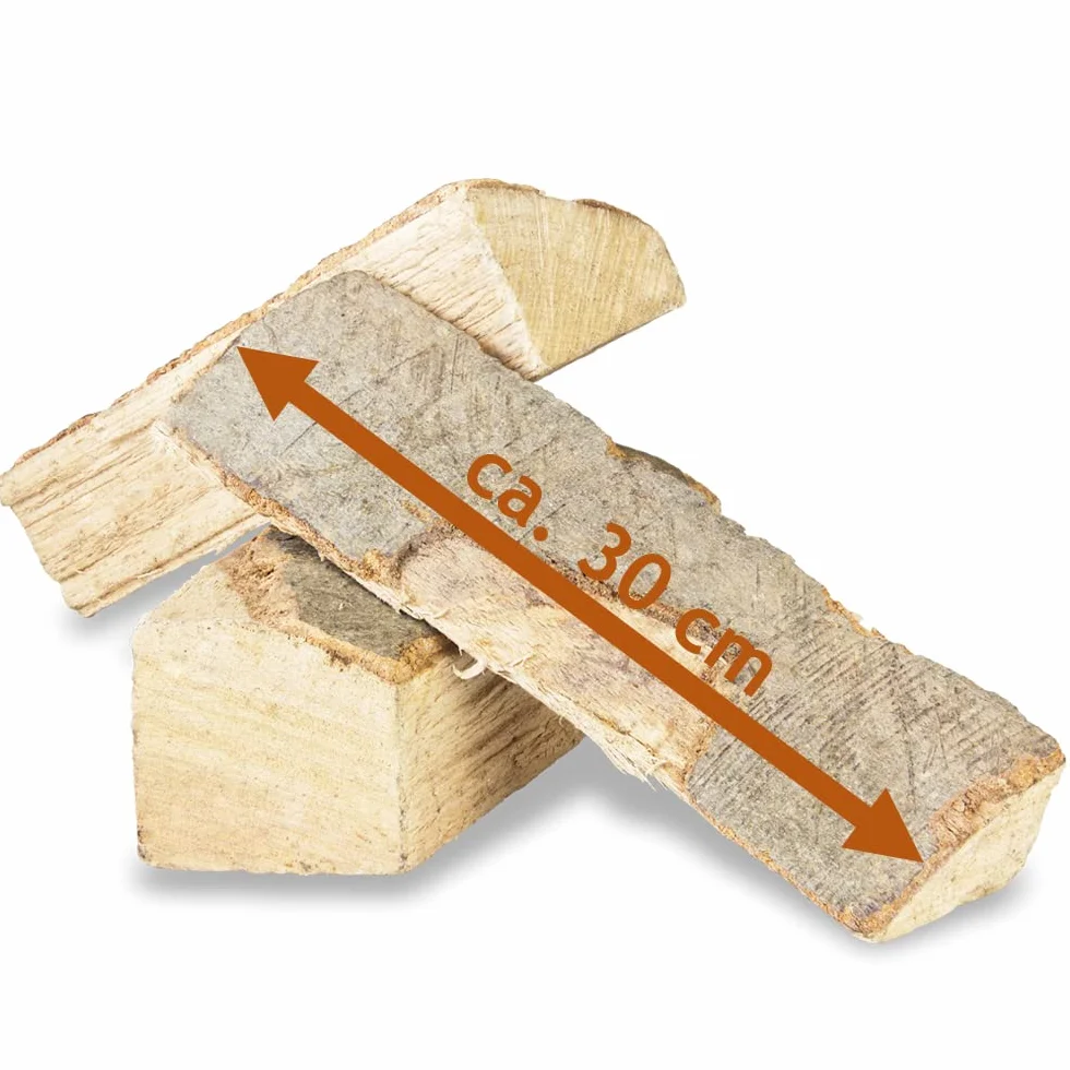 Leña Madera 50 kg para Estufa y Chimenea Brasero Parrilla Cesta de Fuego Troncos de Madera de Haya 30 cm Flameup
