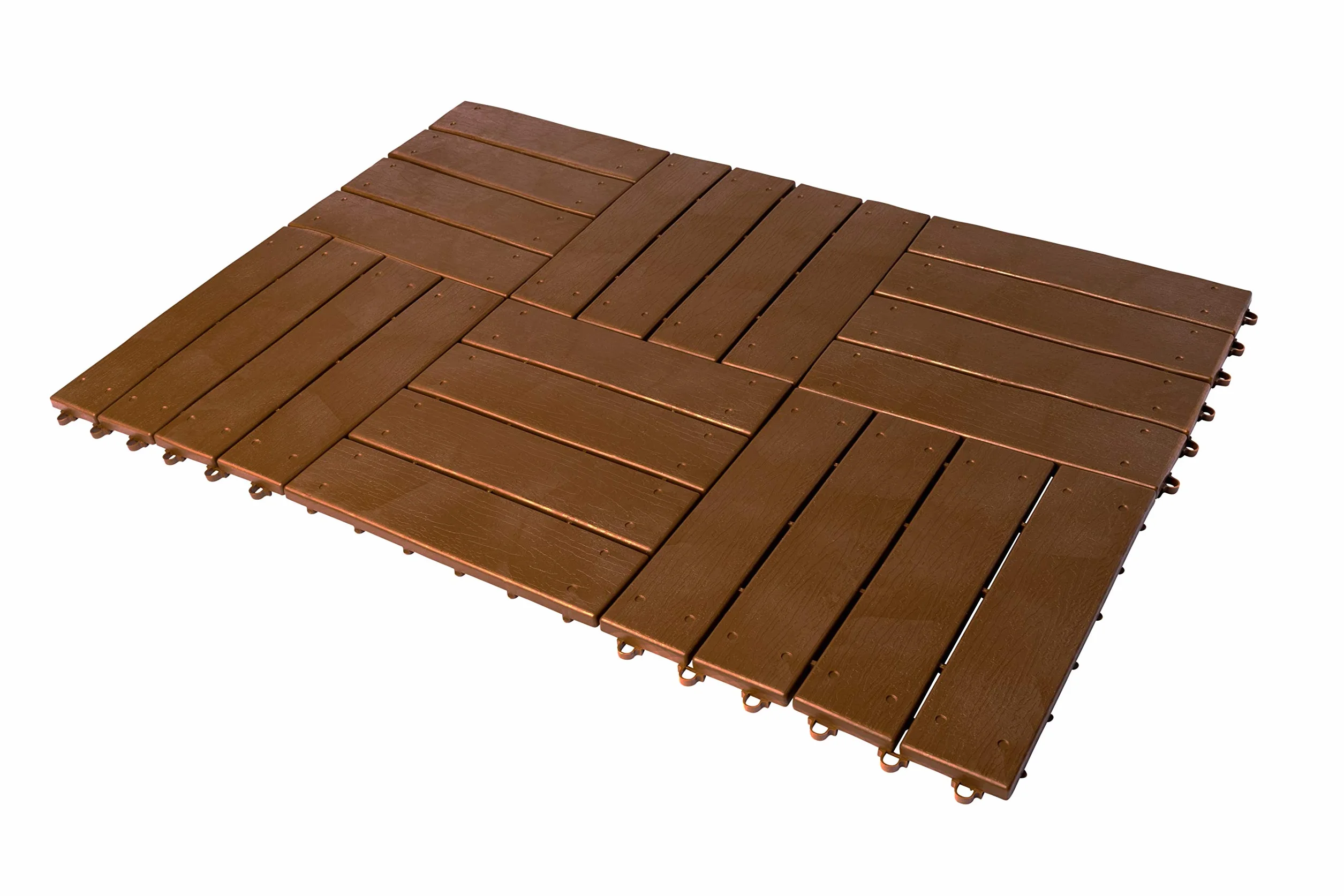 UPP juego de baldosas de jardín, fácil colocación I set de 24 baldosas, losas para patio, terraza, jardín, etc. I impermeables y antideslizantes (6 paneles, 30x30x2cm c/u)
