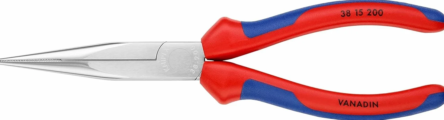 KNIPEX Alicate para mecánicos cromado con mangos multicomponente 200 mm, 38 15 200