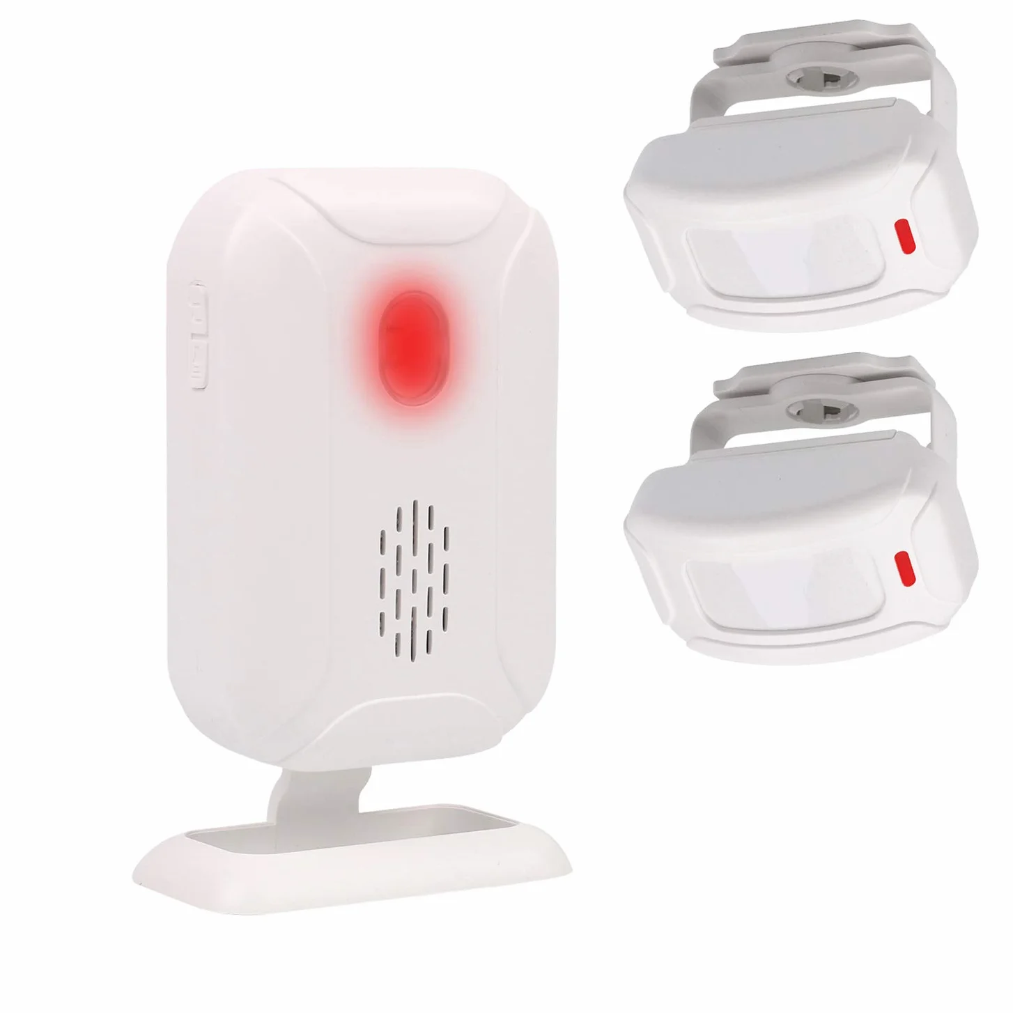 Mengshen Alarma del Sensor De Movimiento, Timbre Inalámbrico para Puerta/Entrada de La Puerta/Casa y Tienda/Buzón, Kit de Sistema de Alarma de Seguridad con 2 Sensor Y 1 Receptor - YBQ042