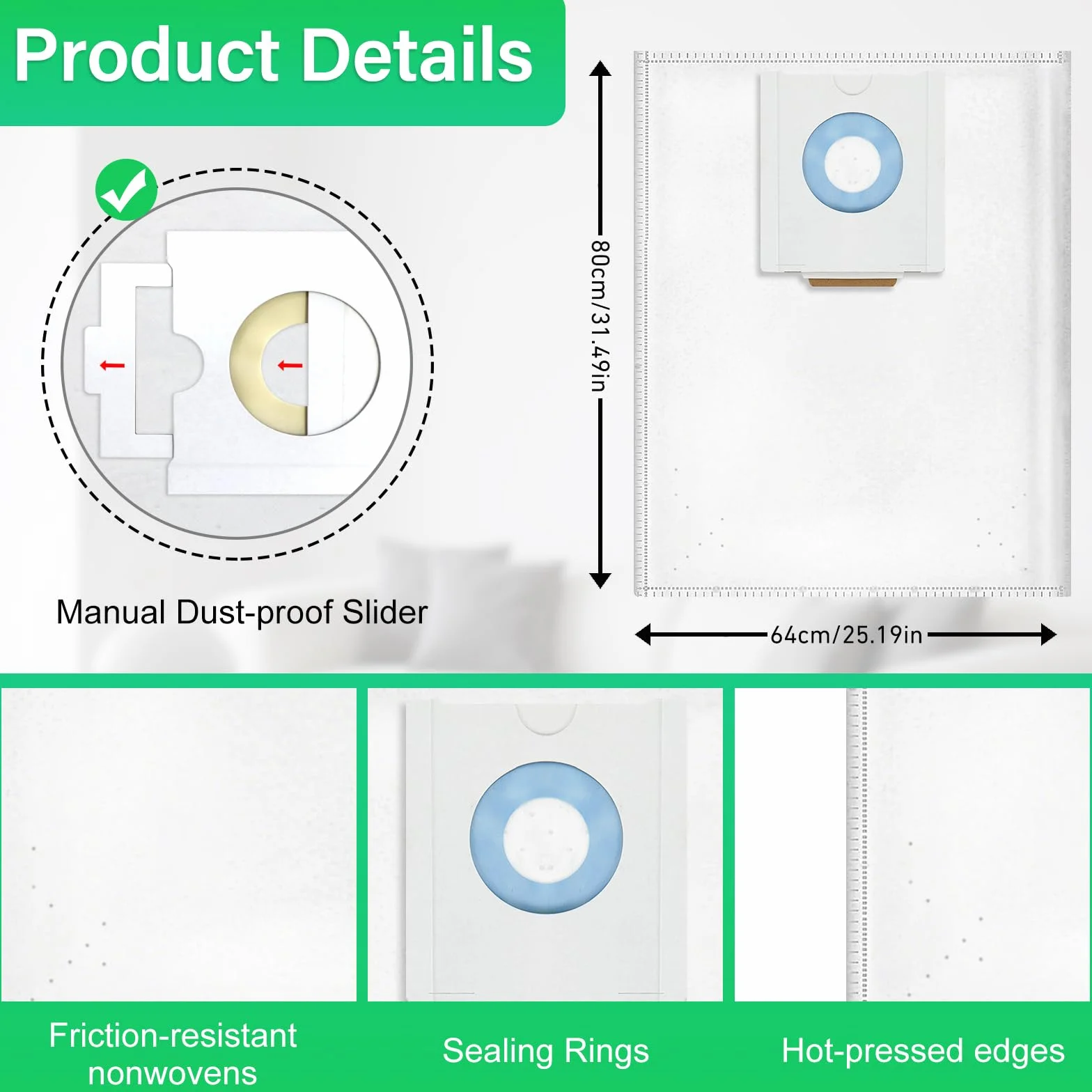 Paquete de 10 bolsas de filtro 496186 para Festool CT 36/CTM 36E/CTL 36E Cleantec Series | Bolsa de polvo para aspiradora Festool SC FIS-CT 36/5, bolsas desechables y de gran capacidad para extractor de polvo Festool