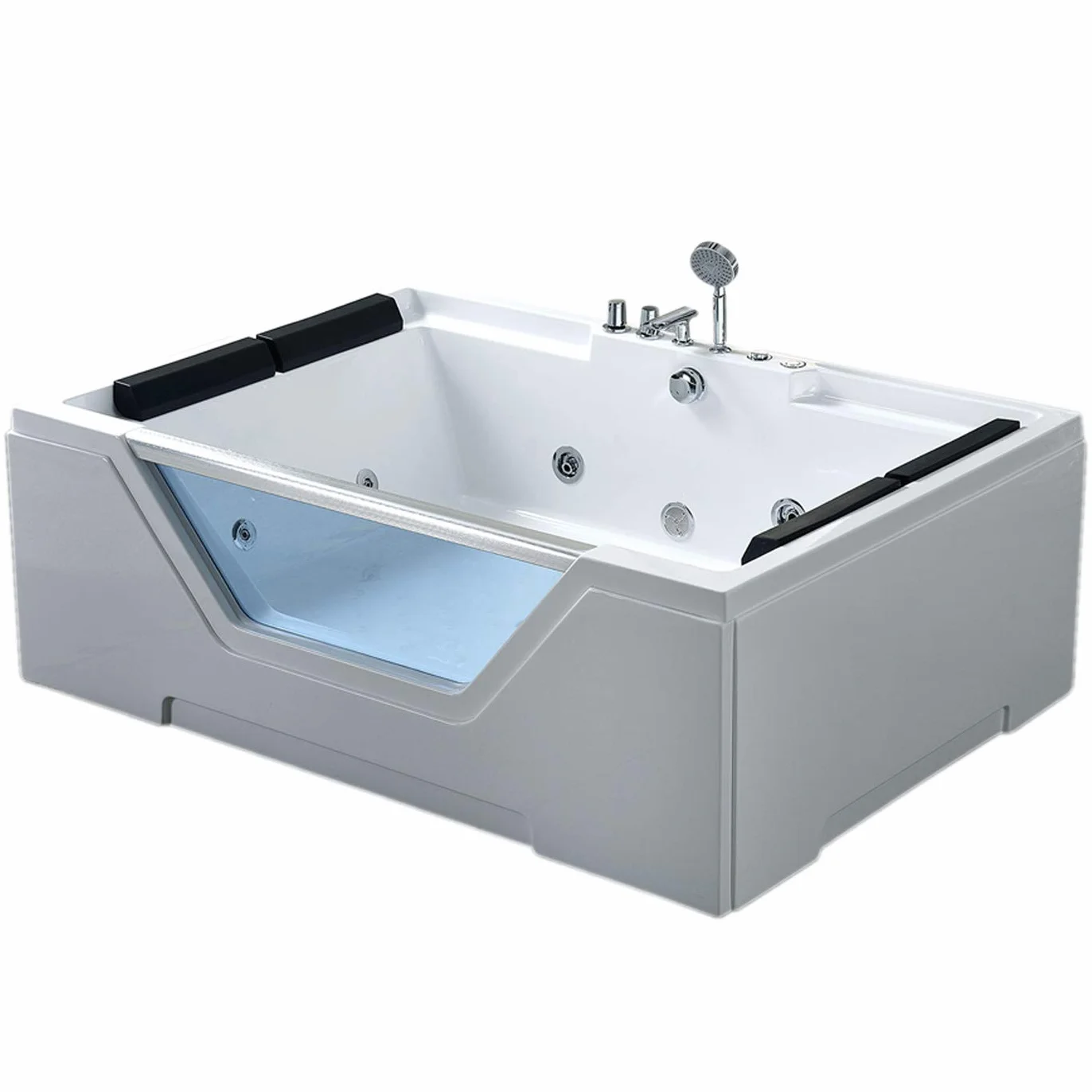 Bañera hidromasaje SPA 170 x 120 cm LINDA Bañera de Esquina Piscina Hidromasaje