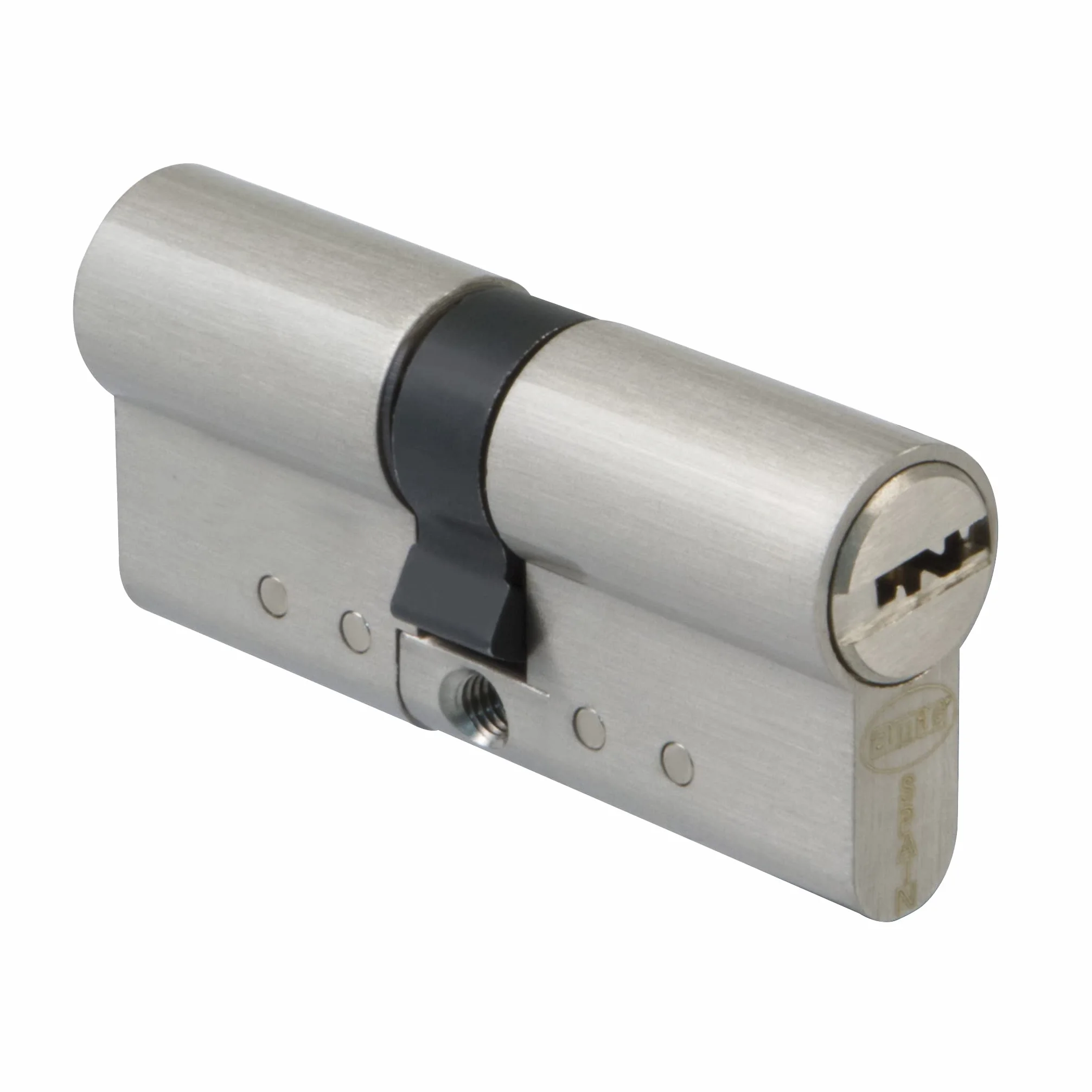 Amig - Cilindro de Alta Seguridad Modelo 20.010 - Latón Cromado Mate - Doble Embrague y Protección Antitaladro - Tarjeta de Propiedad y 5 Llaves de Seguridad - 70 (30-40) mm - Carpintería Metálica