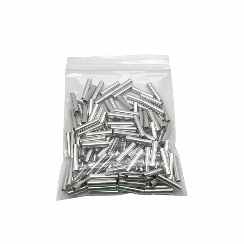 1000 Piezas/Paquete de Conectores de Empalme a Tope de 3,1 mm, Empalme de Cobre estañado, Manguito de Terminal de crimpado, Kits de Manguitos de Tubo de Cable
