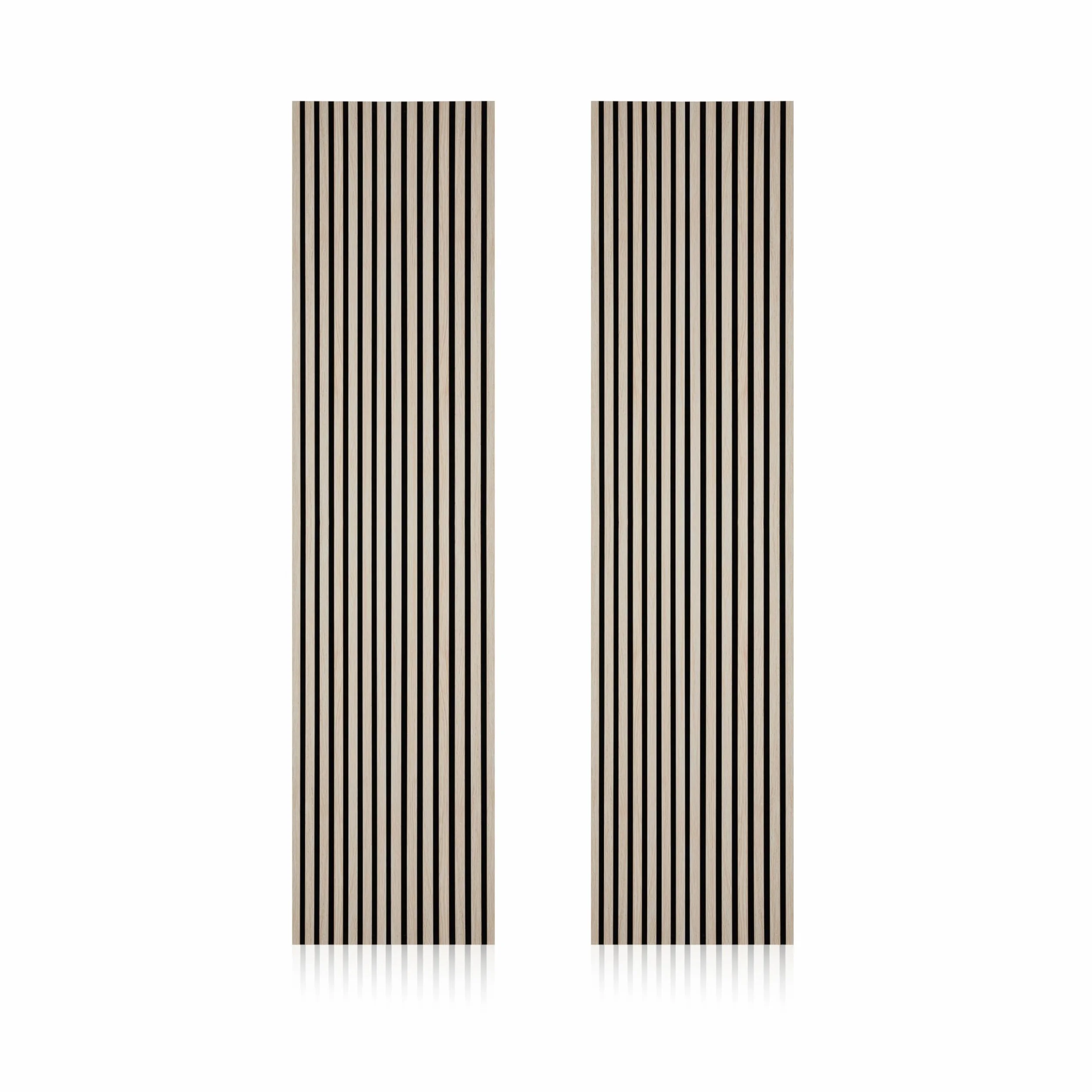 duehome |Noiseless, Pack 2 Paneles Termo-Acústicos, Panel Aislante, Revestimiento decorativo, Acabado en Roble con base en Negro, Medidas: 60 cm (Ancho) x 240 cm (Alto) x 2,2 cm (Fondo)