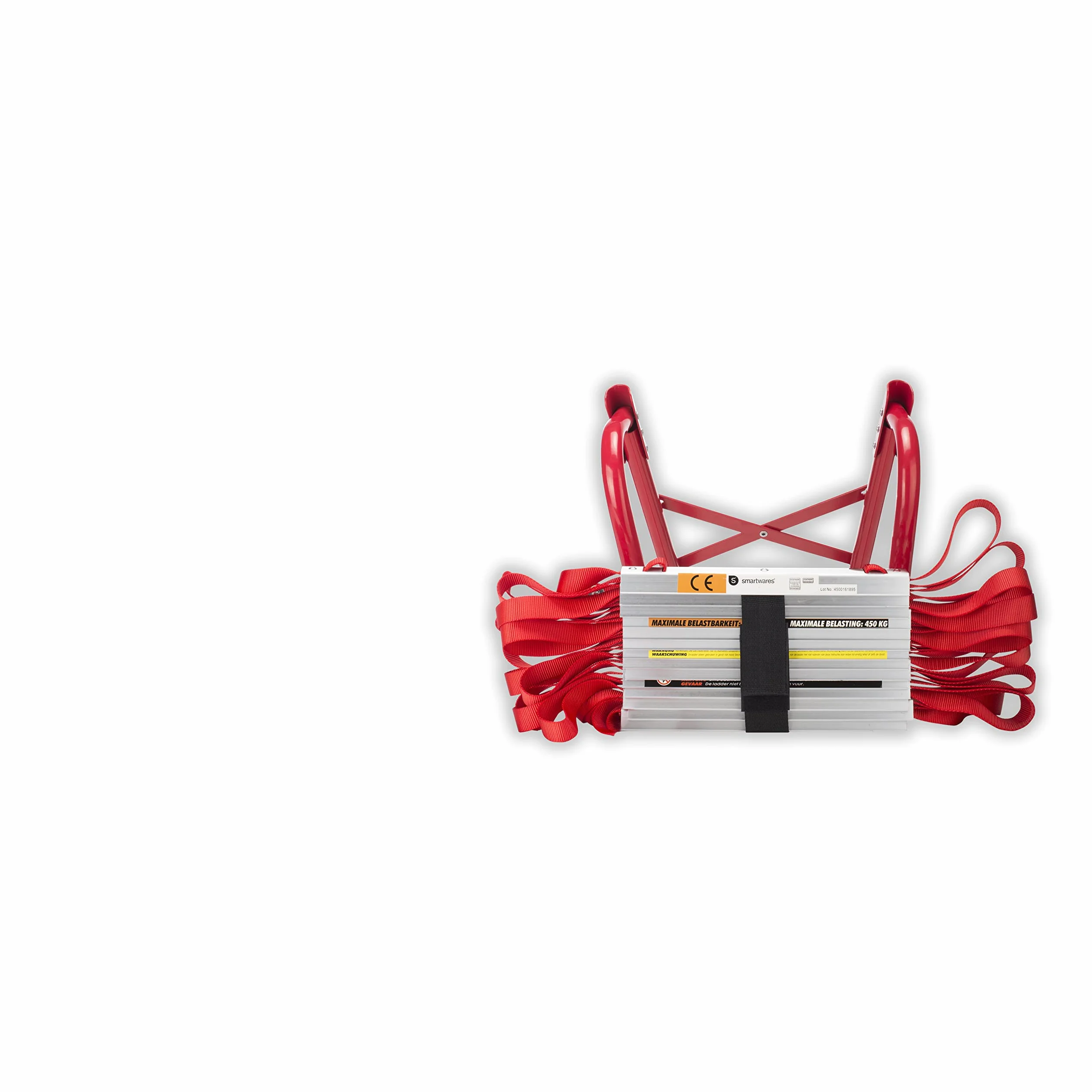 Smartwares Escalera de evacuación - Acero - 4,5 m de Longitud - 450 kg máx. - Ideal para evacuación de 1er Piso - 10.015.18
