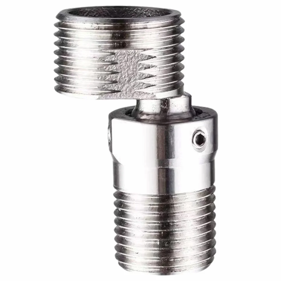 Adaptador grifo ducha giratorio 360° acero ángulo ajustable montado pared