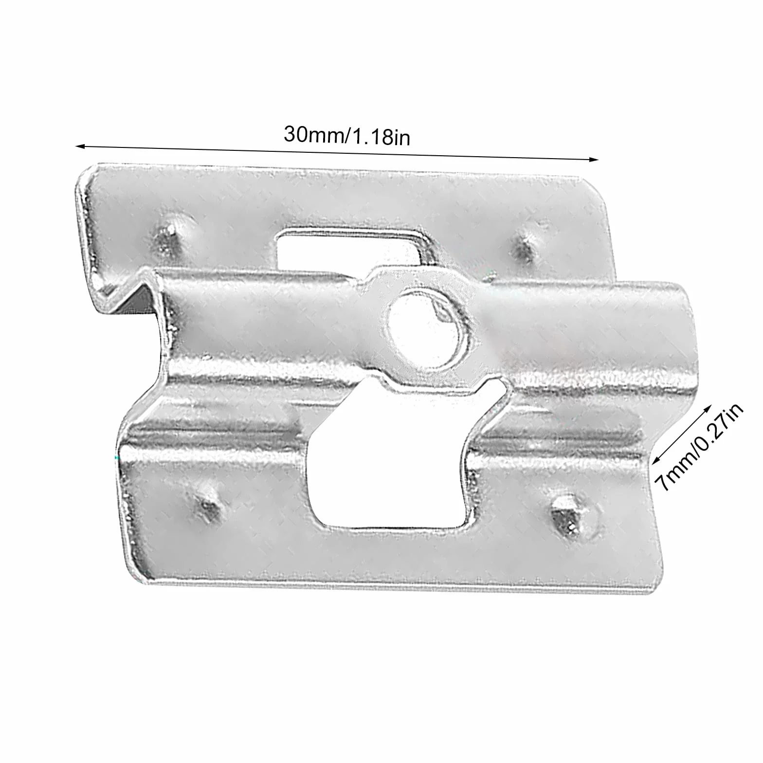 100 clips de patio de acero inoxidable con tornillos, clips WPC de acero inoxidable, 6-9 mm, estantes WPC, clips de fijación para cierre inferior de madera de bambú (8 mm)