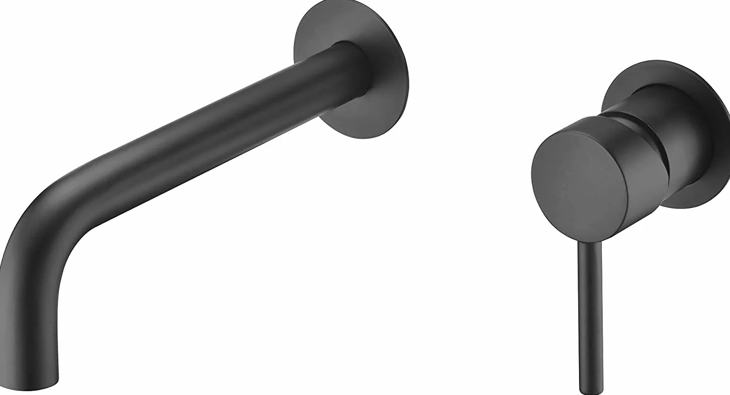 MICE - Grifo de lavabo empotrado - Monomando de griferia empotrada - grifos de baño para lavamanos Color Negro Mate GLT023/NG