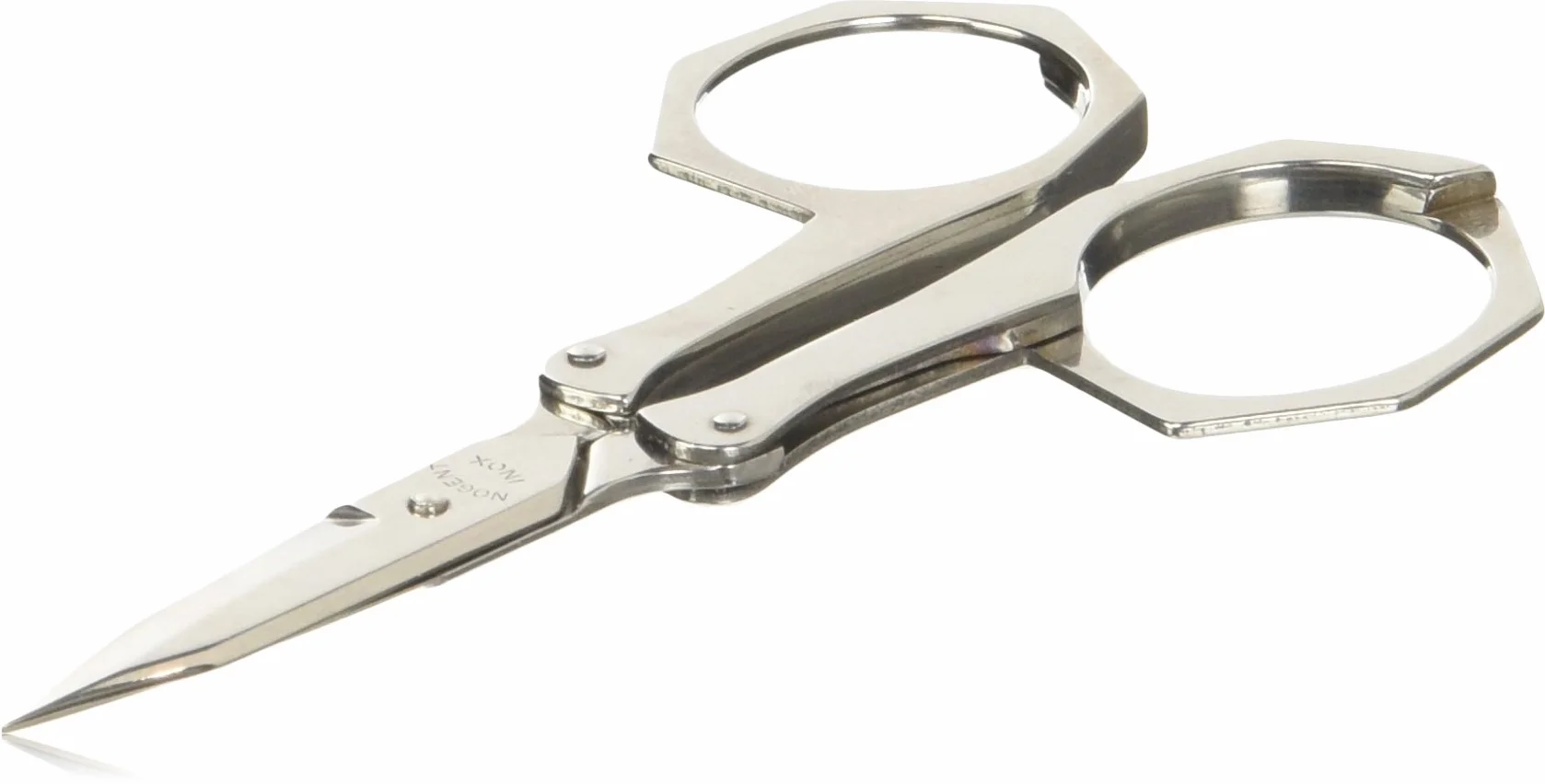 Tijeras, con funda de cuero plegable